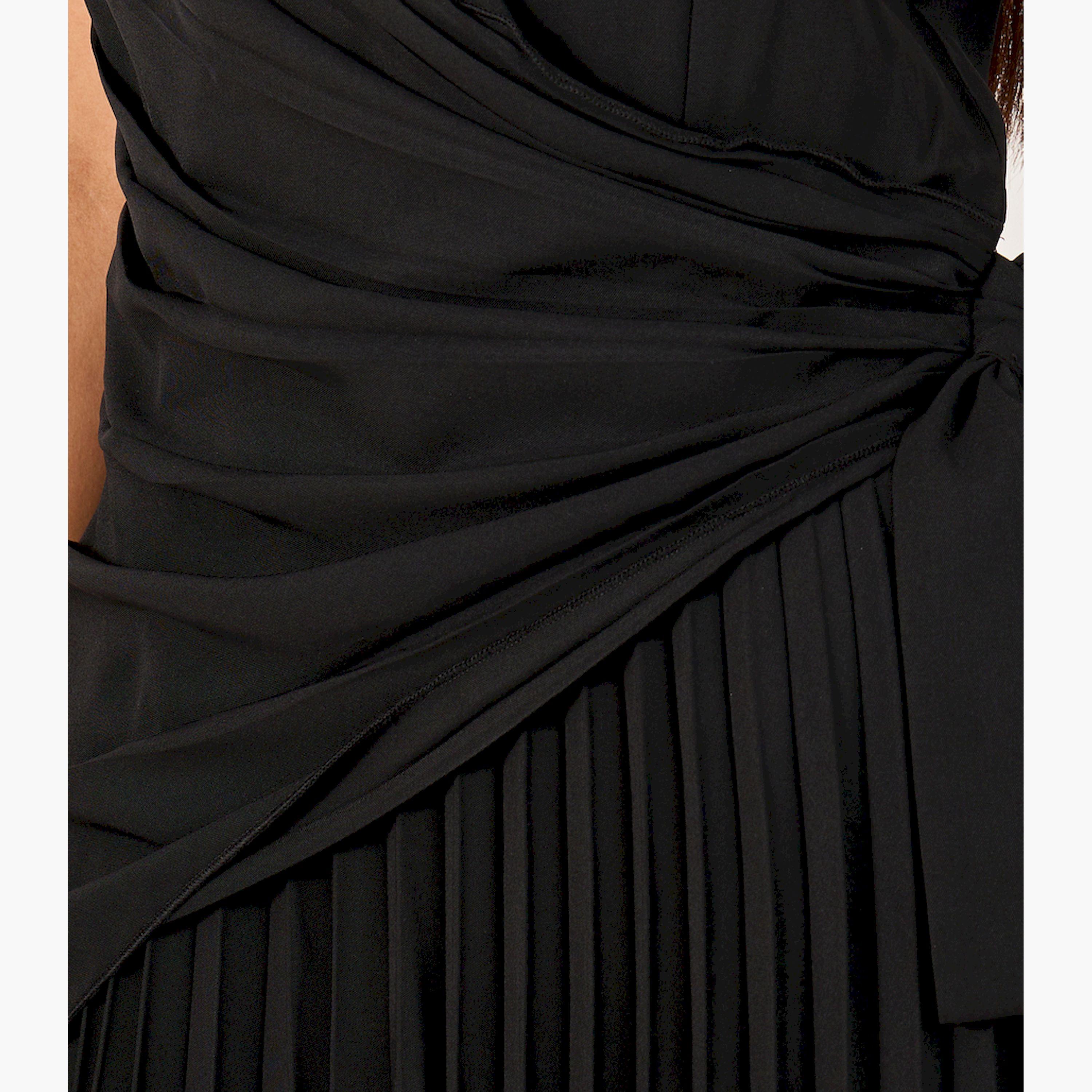 ستايلي - جلابية نسائية مطرزة برقبة على شكل حرف V وأكمام طويلة وحاشية شراشيب-women-clothing-dresses-image-4
