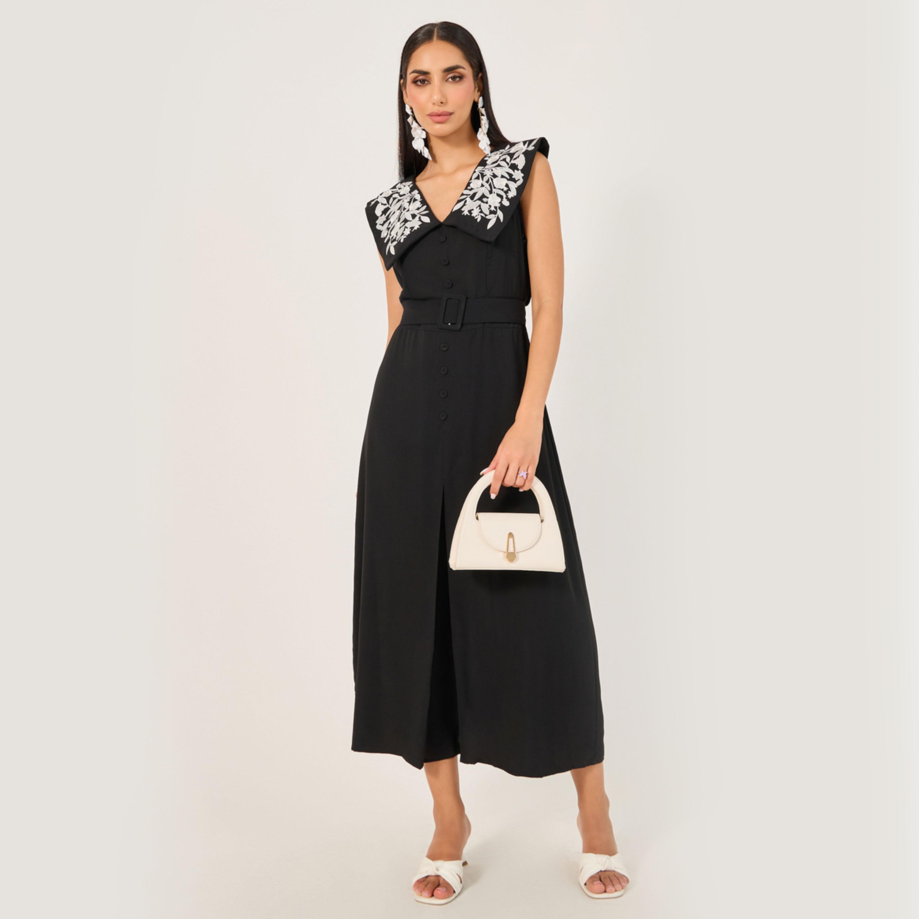 ستايلي - جلابية نسائية كاجوال موردة بغطاء رأس وأكمام طويلة-women-clothing-dresses-image-2