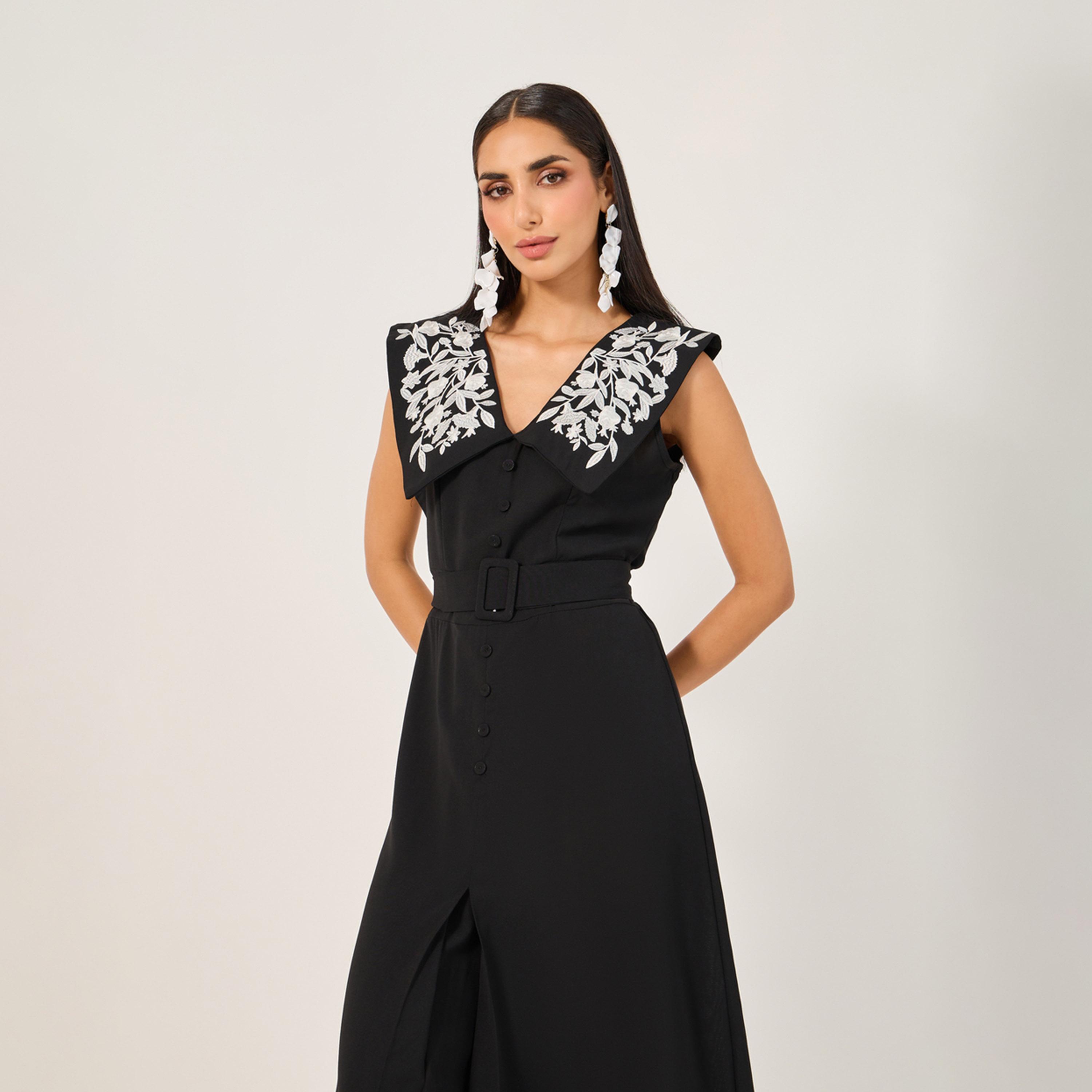 ستايلي - جلابية نسائية كاجوال موردة بغطاء رأس وأكمام طويلة-women-clothing-dresses-image-3