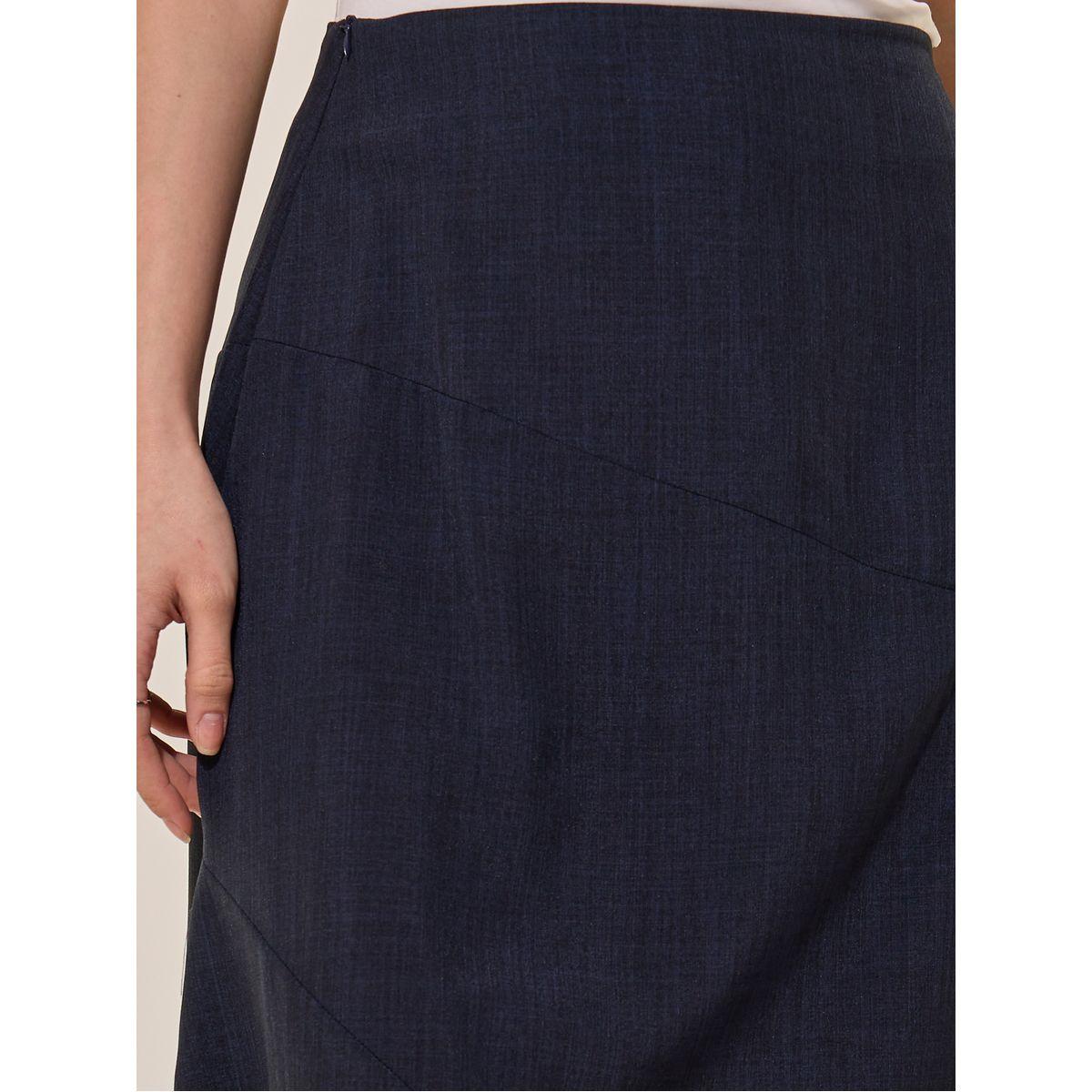 تنورة ميدي سادة بحافة واسعة وسحَّاب غلق-women-clothing-skirts-image-3