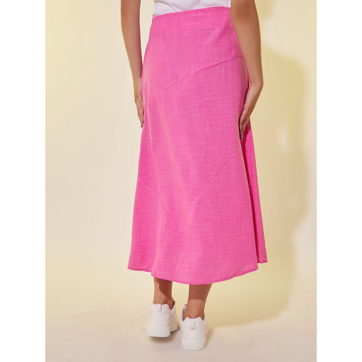 Styli Plain Side Zipper A-Line Midi Skirt-women-clothing-bottoms-skirts-image-4