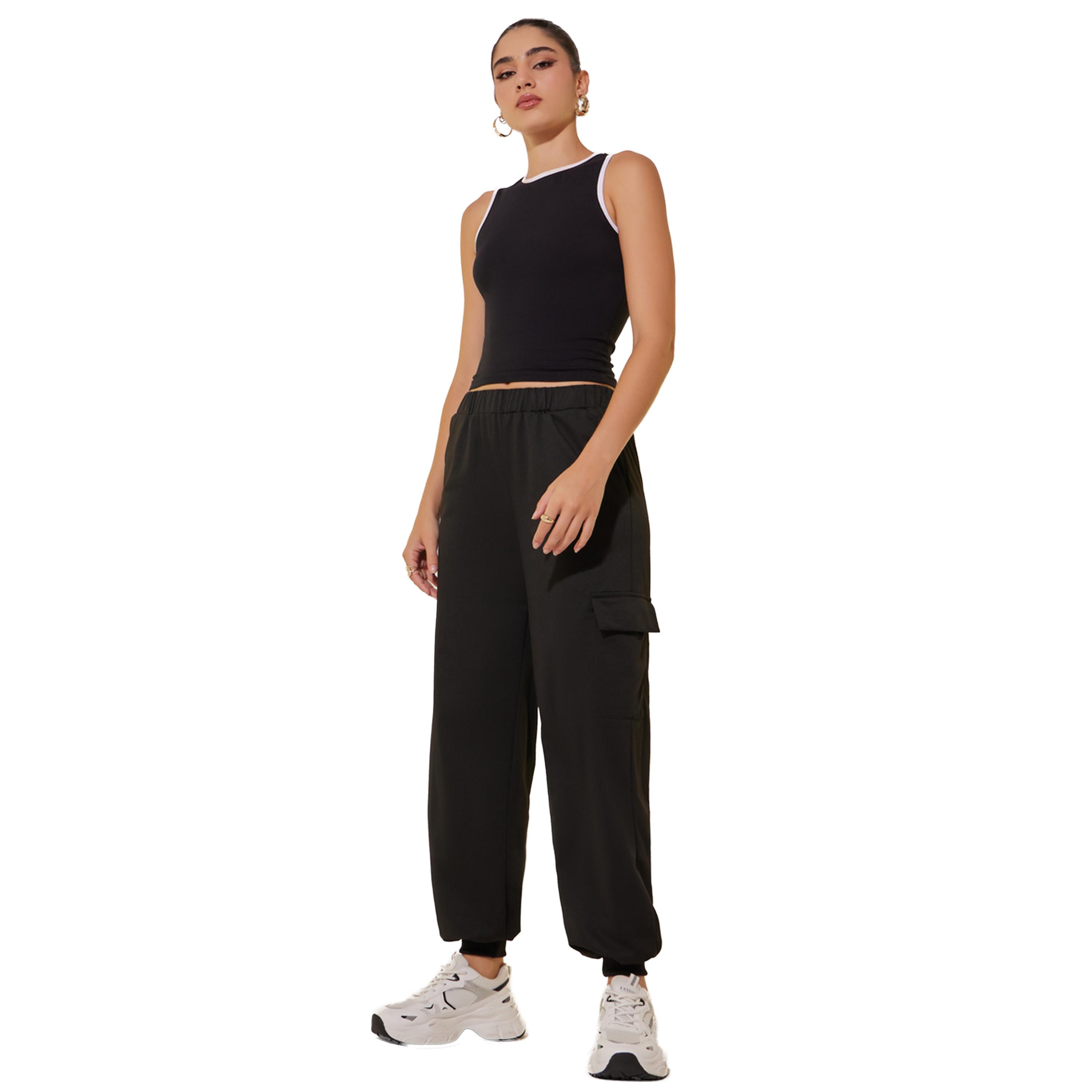 Take Two Solid Loose Fit Pockets Joggers-women-clothing-bottoms-joggers-image-1