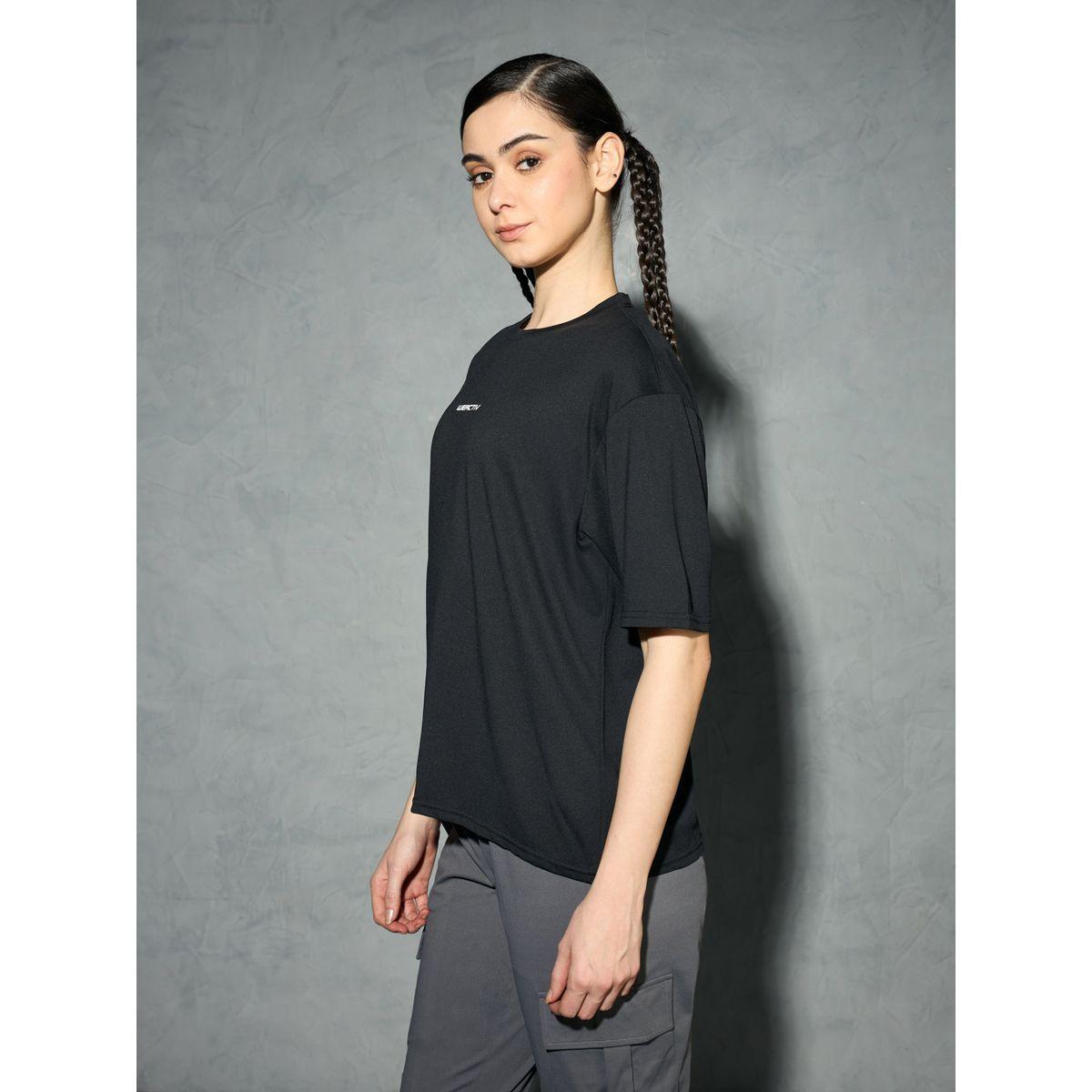 Technosport Solid Boxy Fit Short Sleeve T-Shirt-sports-women-clothing-coatsandjackets-jackets-image-2