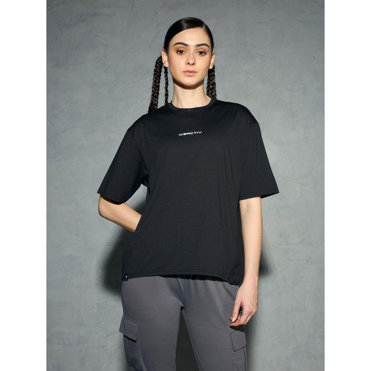 Technosport Solid Boxy Fit Short Sleeve T-Shirt-sports-women-clothing-coatsandjackets-jackets-image-3