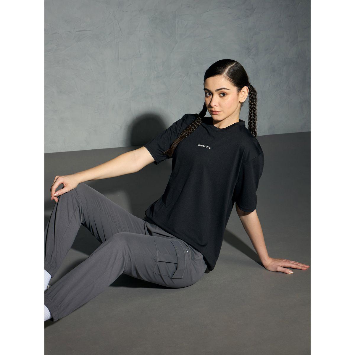 Technosport Solid Boxy Fit Short Sleeve T-Shirt-sports-women-clothing-coatsandjackets-jackets-image-5