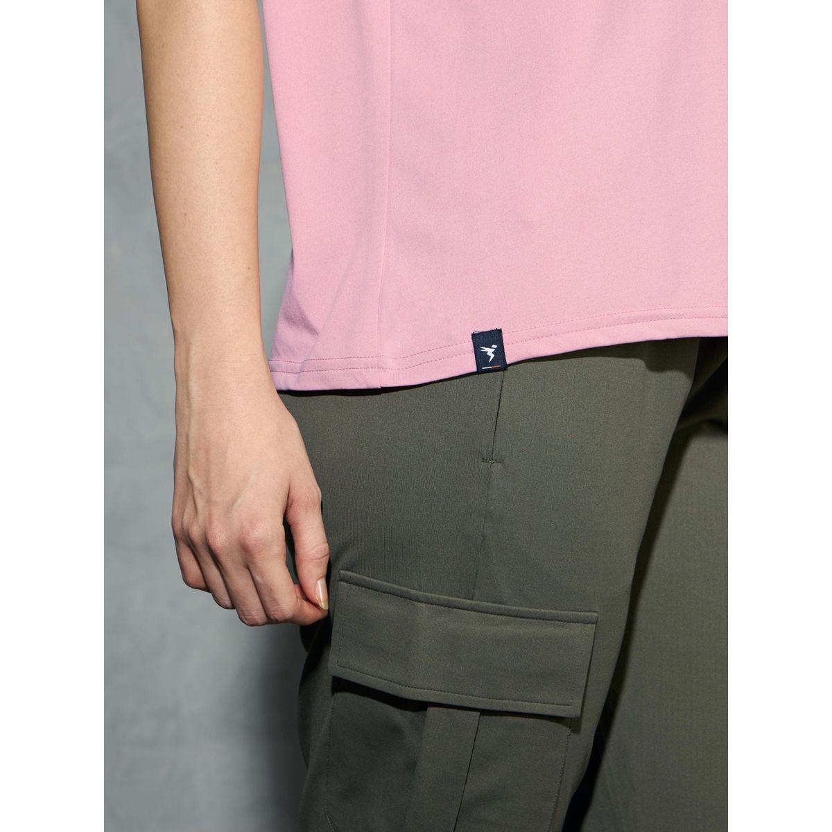 Technosport Solid Boxy Fit Short Sleeve T-Shirt-sports-women-clothing-coatsandjackets-jackets-image-2