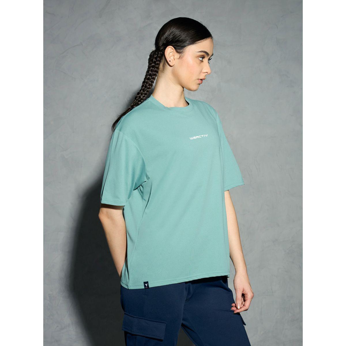 Technosport Solid Boxy Fit Short Sleeve T-Shirt-sports-women-clothing-coatsandjackets-jackets-image-2