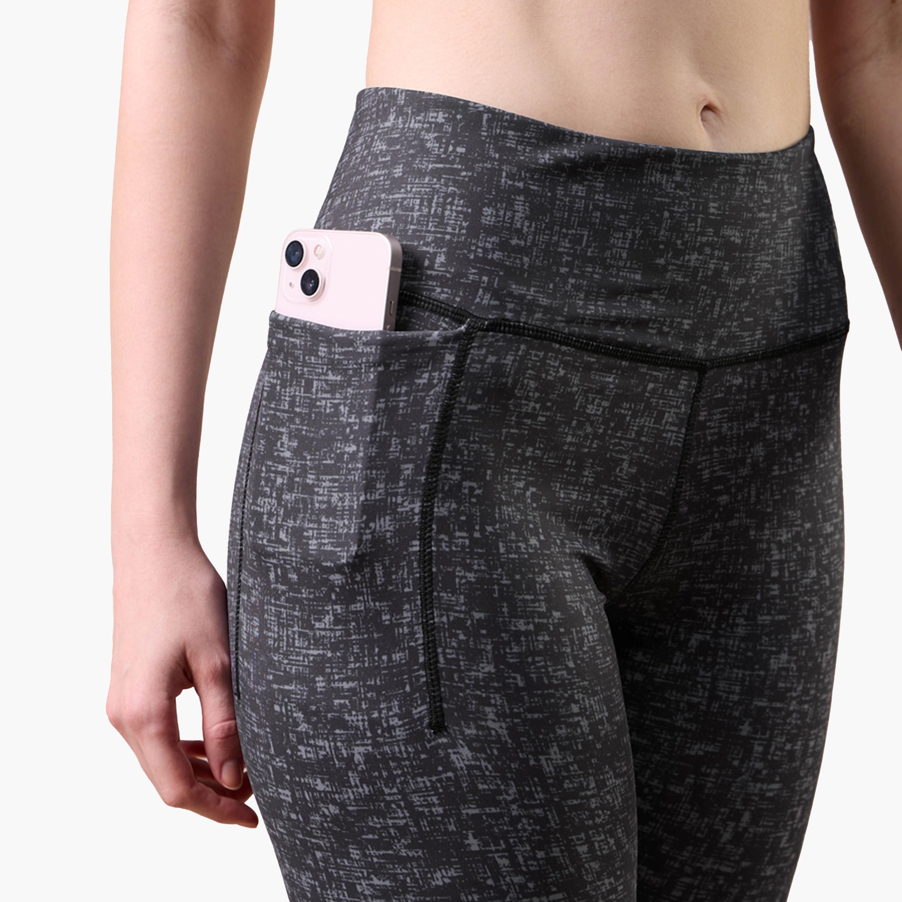 Technosport X Styli Solid Wide Waistband Leggings-women-clothing-sportswearandactivewear-bottoms-image-2