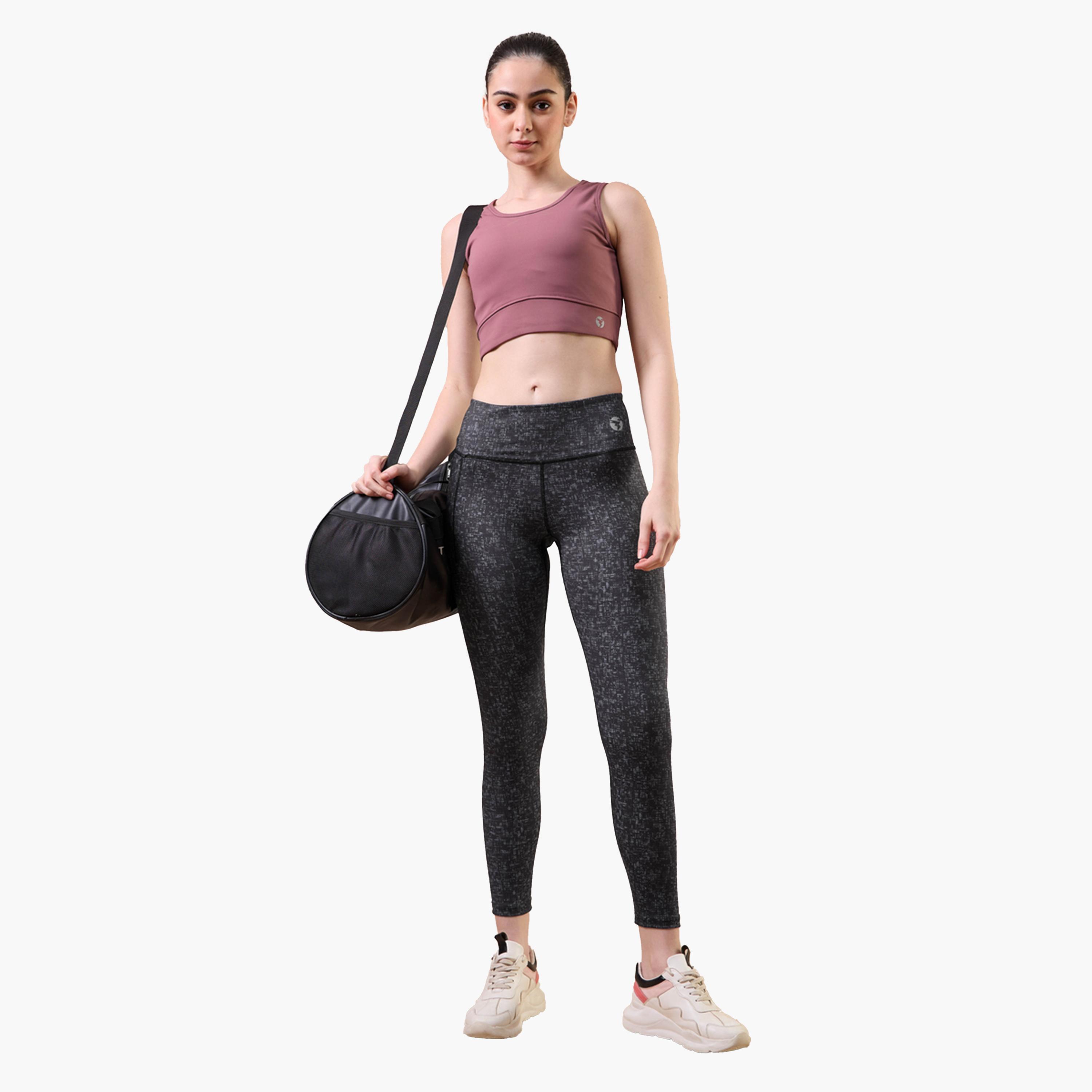 تيكنو سبورت × ستايلي - ليقنز سادة بحزام خصر عريض-women-clothing-sportswearandactivewear-bottoms-image-4