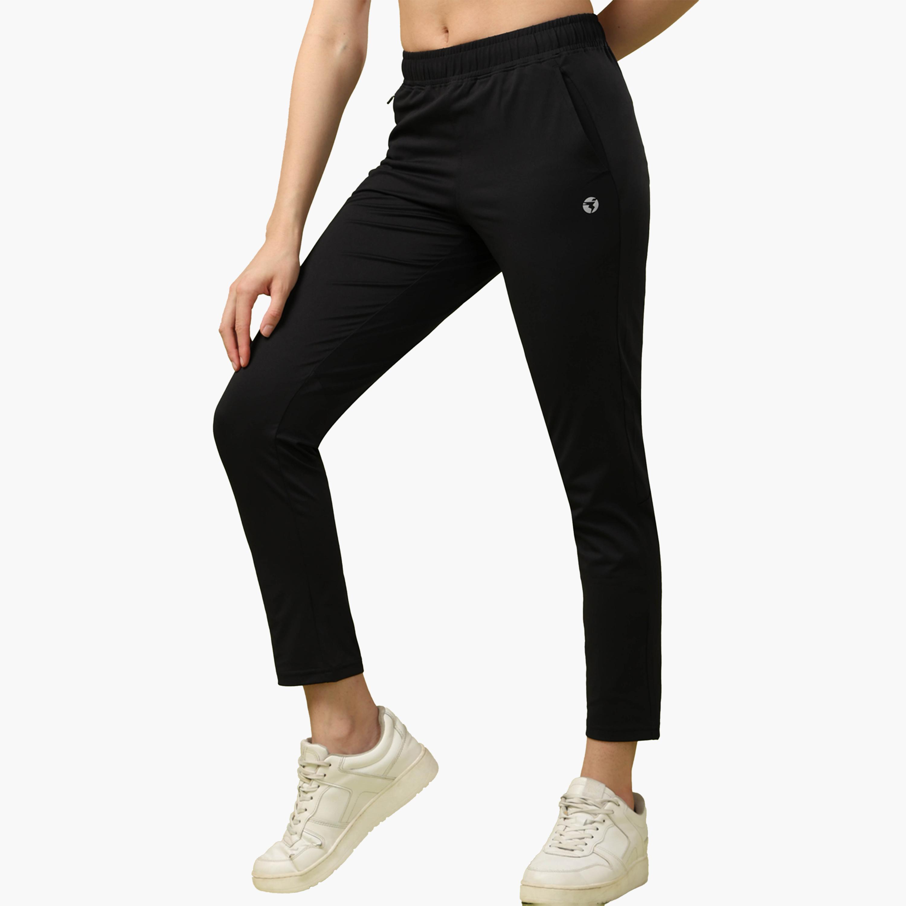تيكنو سبورت × ستايلي - بنطال رياضي سادة بقصّة ضيقة مع جيوب-women-clothing-sportswearandactivewear-bottoms-image-4