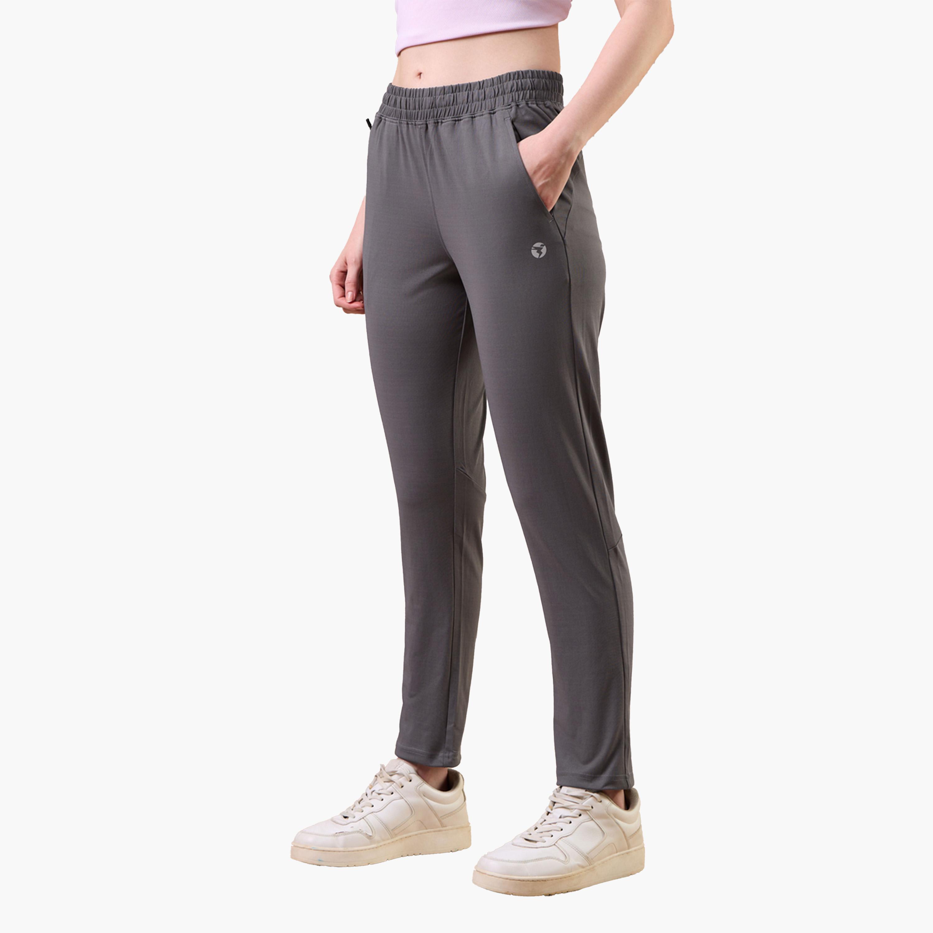 Technosport X Styli Solid Slim Fit Trackpants with Pockets-women-clothing-sportswearandactivewear-bottoms-image-2