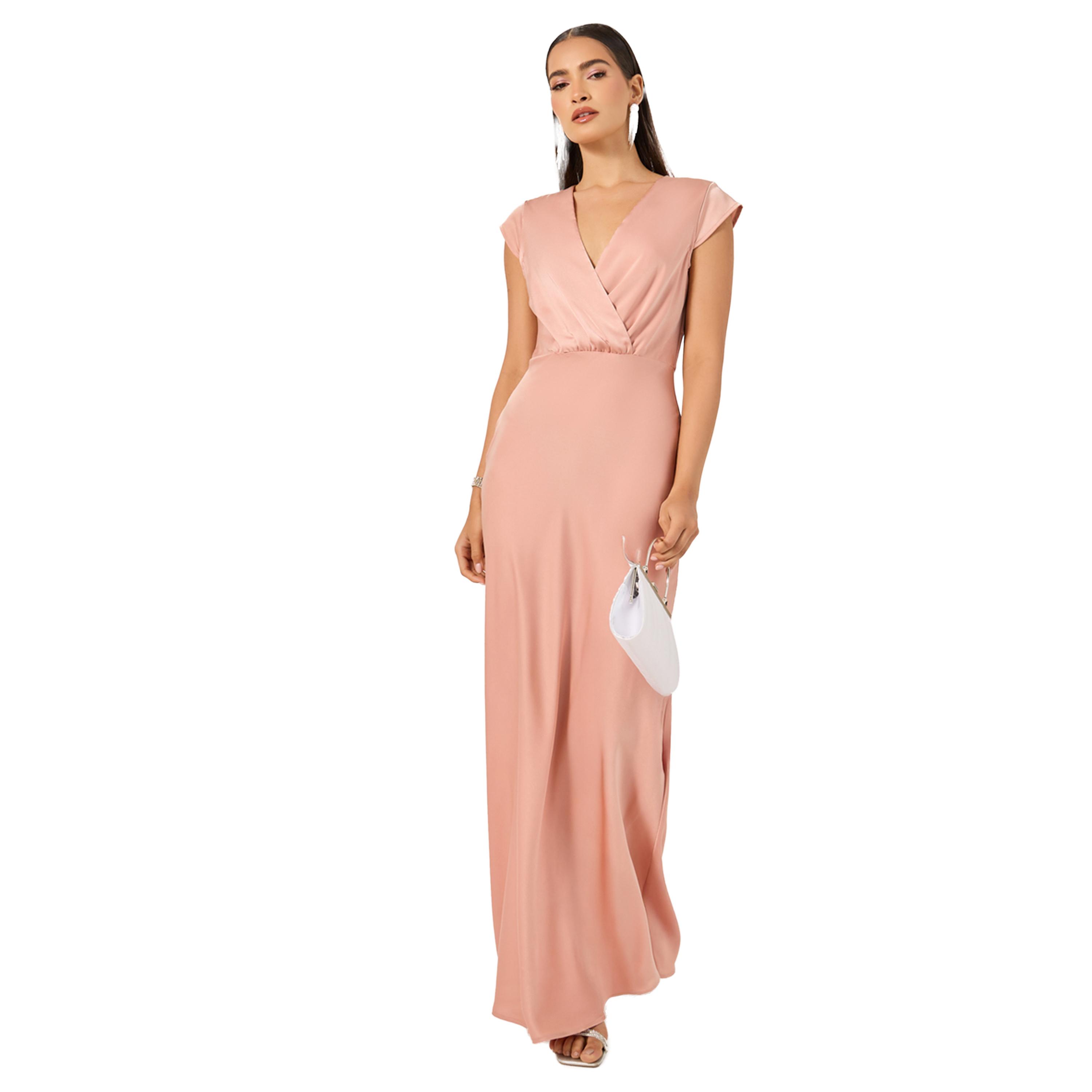 ستايلي - فستان ماكسي سادة بدون أكمام على شكل حرف A-women-clothing-dresses-image-2