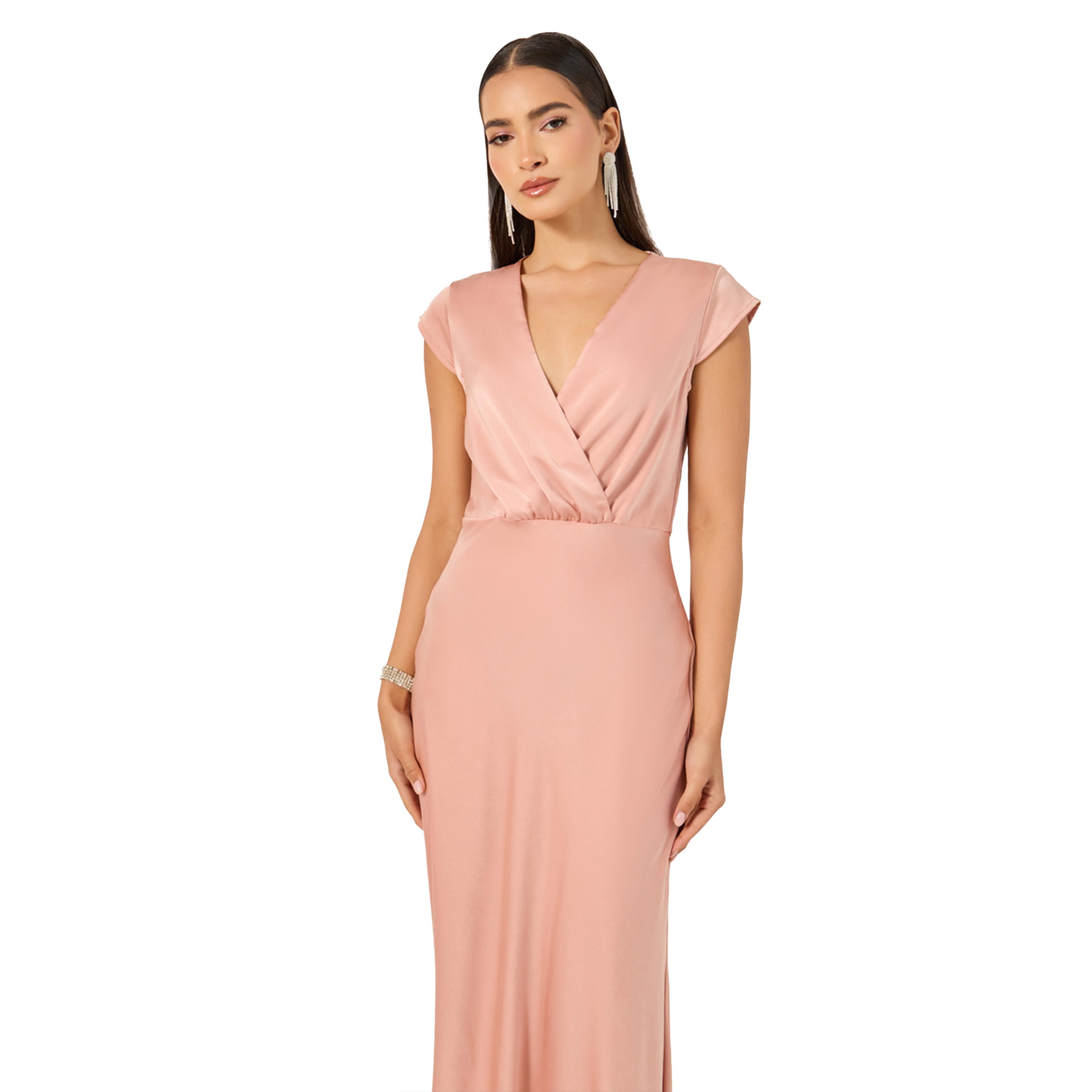 ستايلي - فستان ماكسي سادة بدون أكمام على شكل حرف A-women-clothing-dresses-image-3