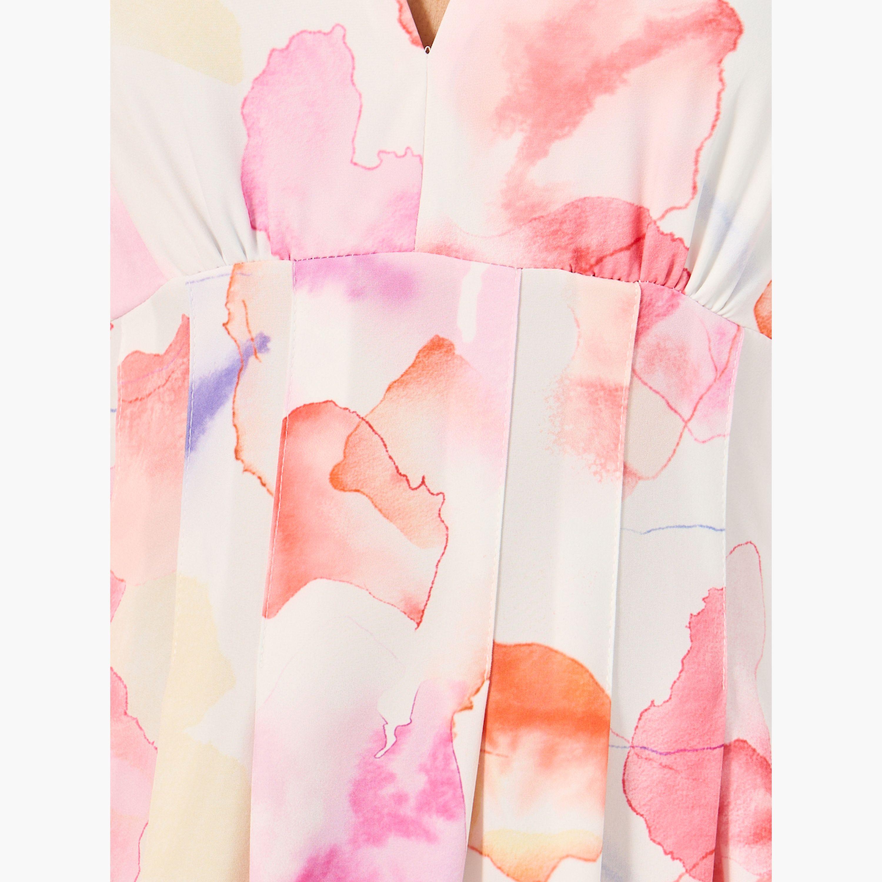 ستايلي - فستان ماكسي بطبعة زهور وأكمام منفوخة-women-clothing-dresses-image-5