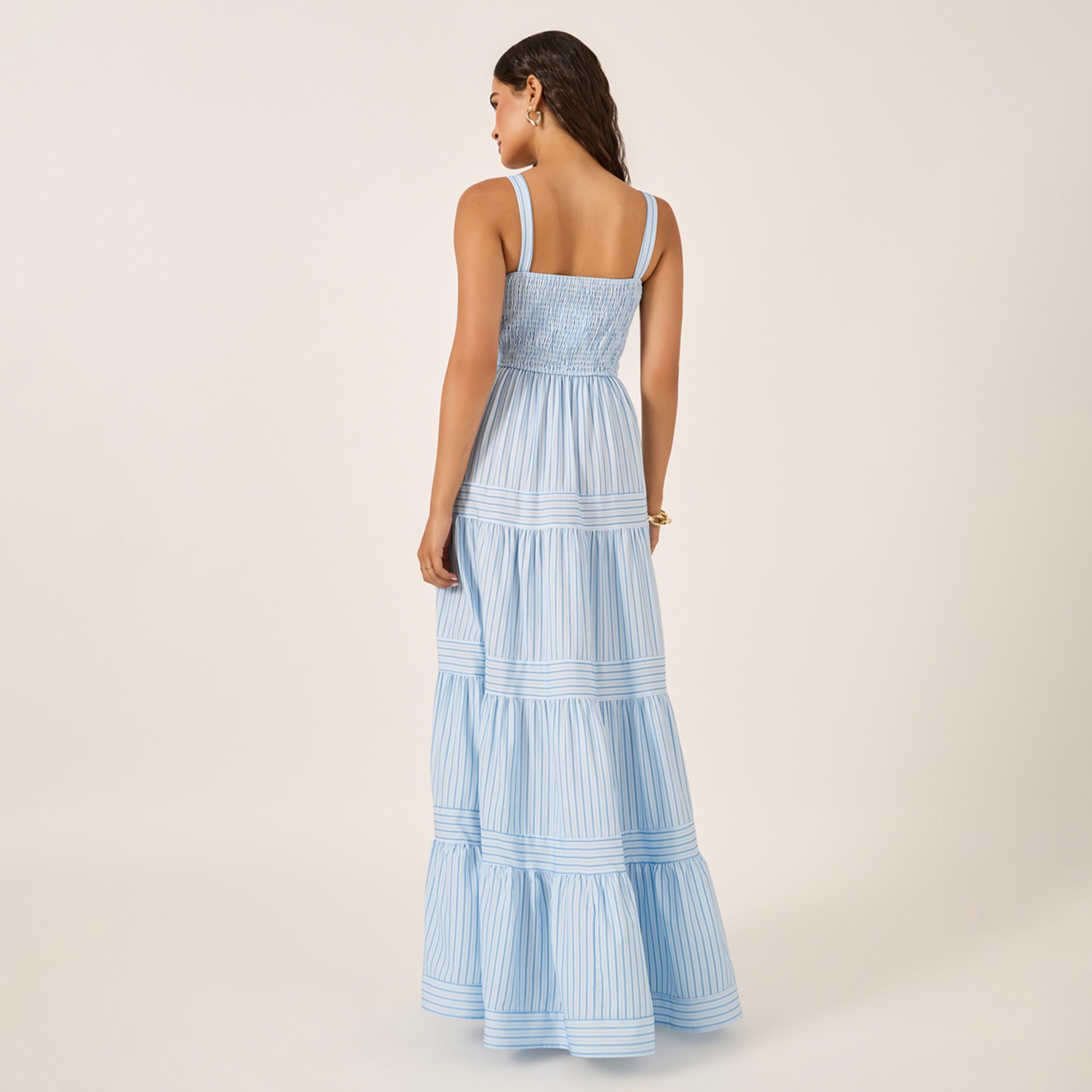 ستايلي - فستان ماكسي مخطط متعدد الطبقات-women-clothing-dresses-image-5