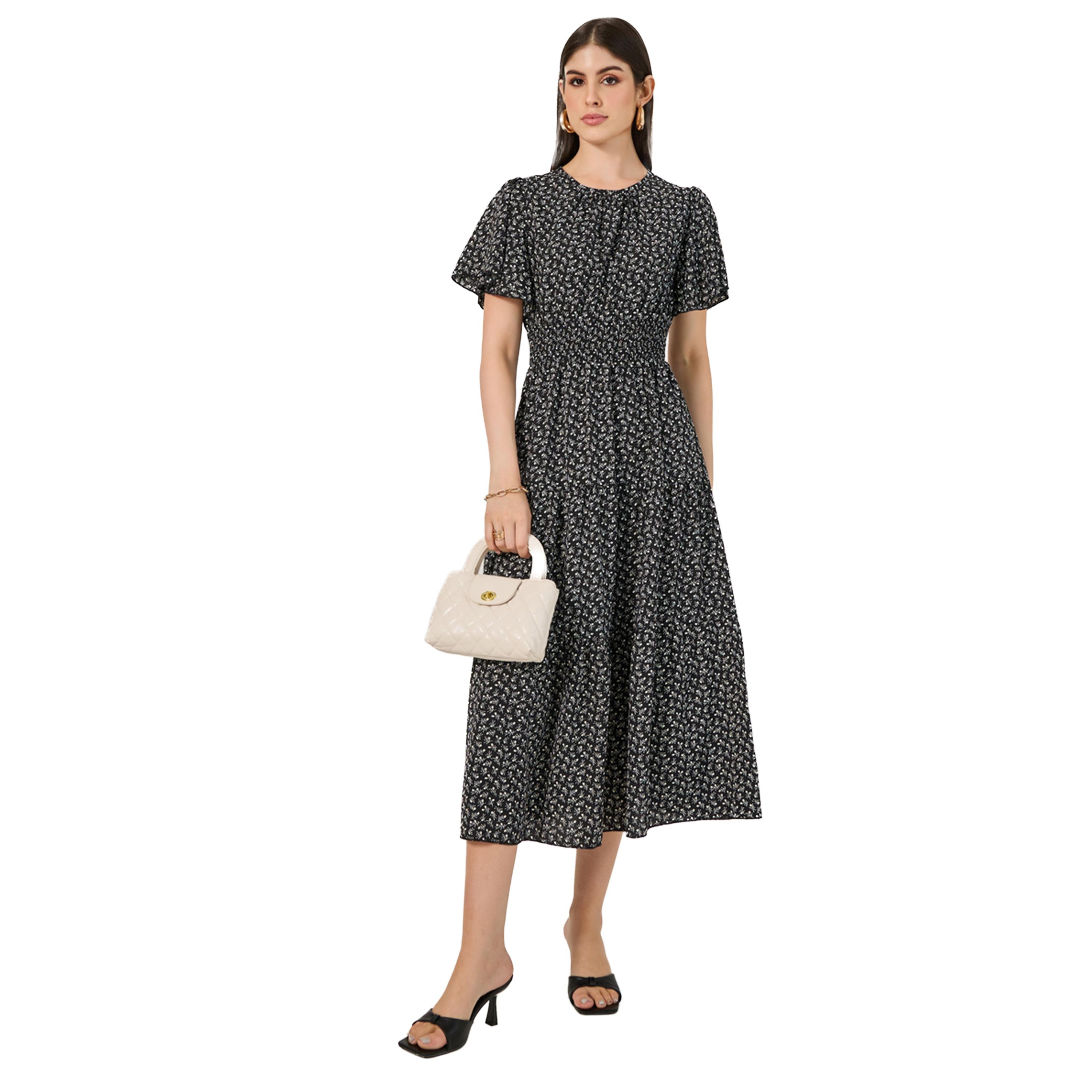 Styli All-Over Print Short Sleeves Tiered Midi Dress-women-clothing-dresses-image-1