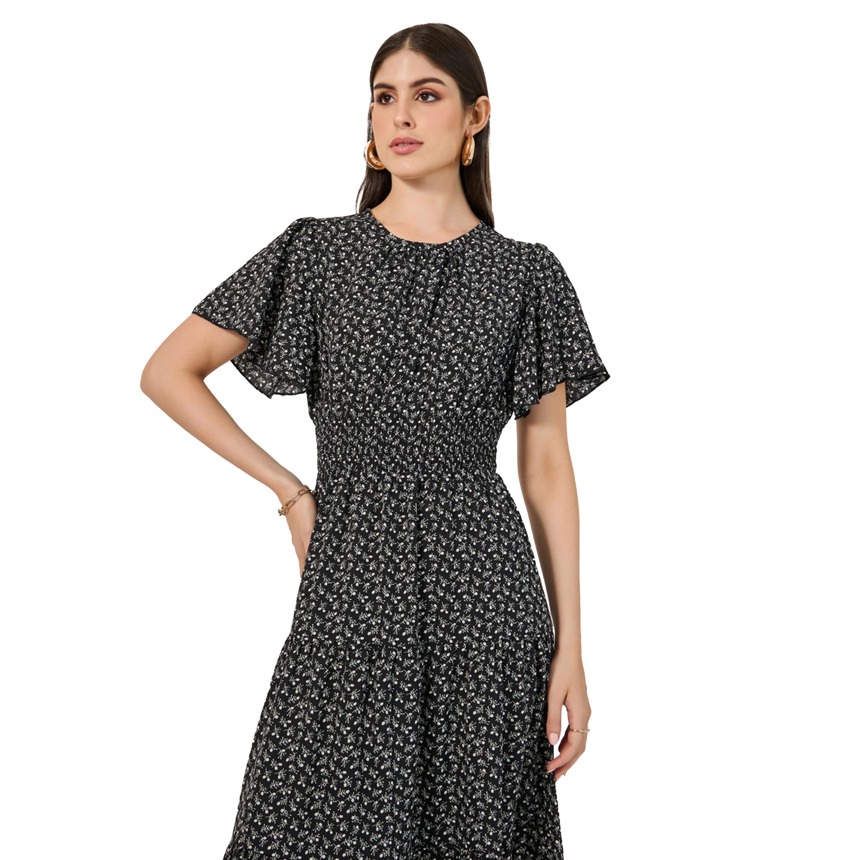 Styli All-Over Print Short Sleeves Tiered Midi Dress-women-clothing-dresses-image-3