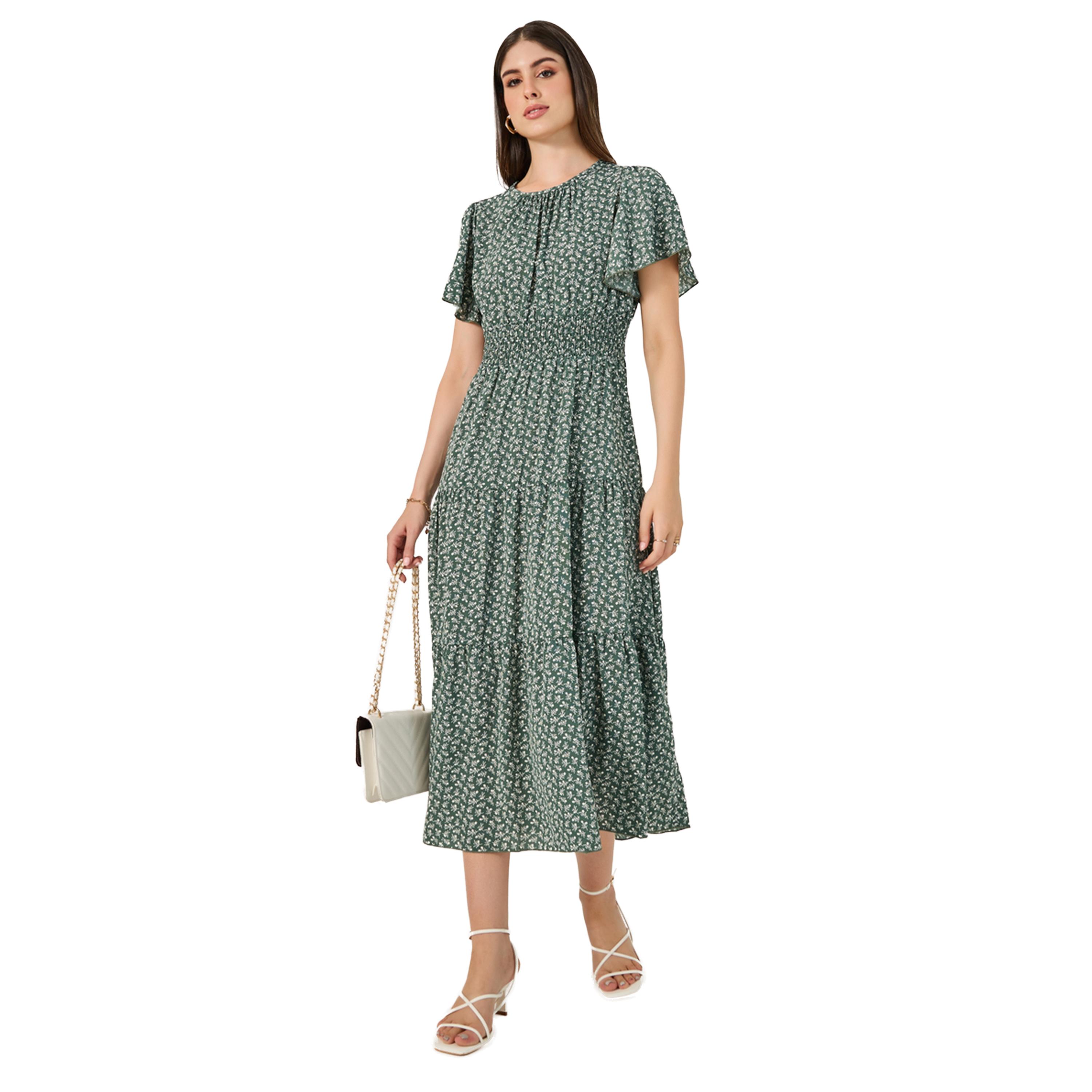 ستايلي - فستان ماكسي بأكمام قصيرة وطبقات-women-clothing-dresses-image-1