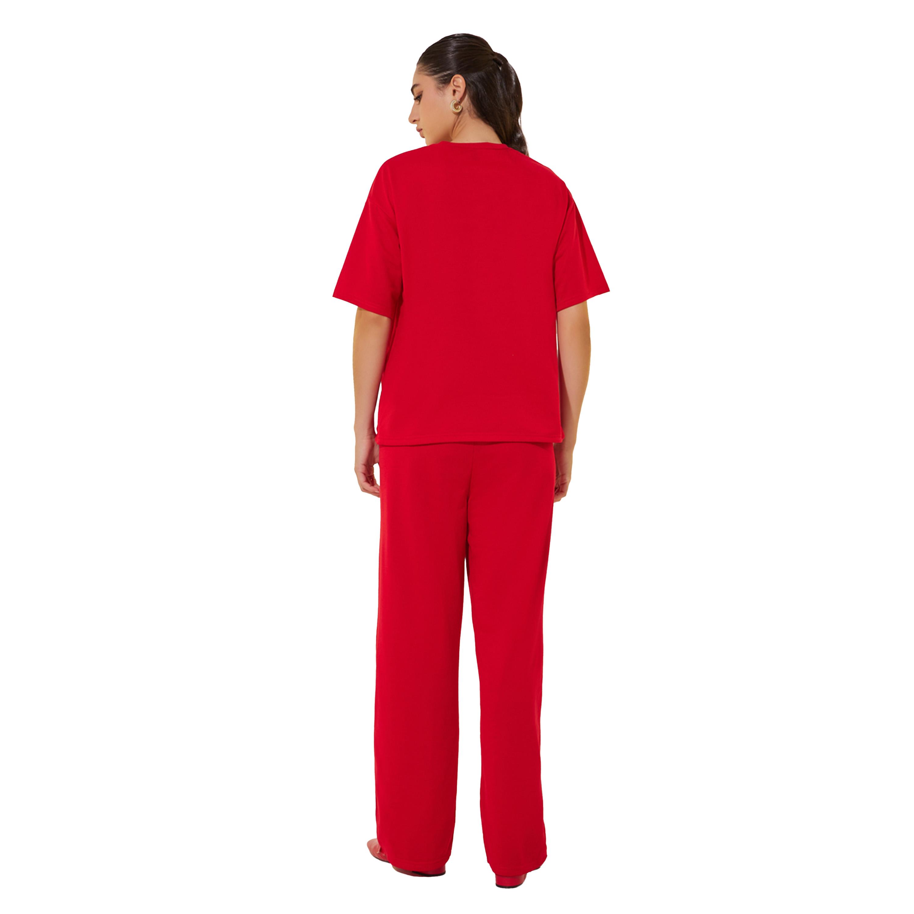 Take Two Knitted Solid Regular T-Shirt and Trousers Set-women-clothing-coordsets-image-5