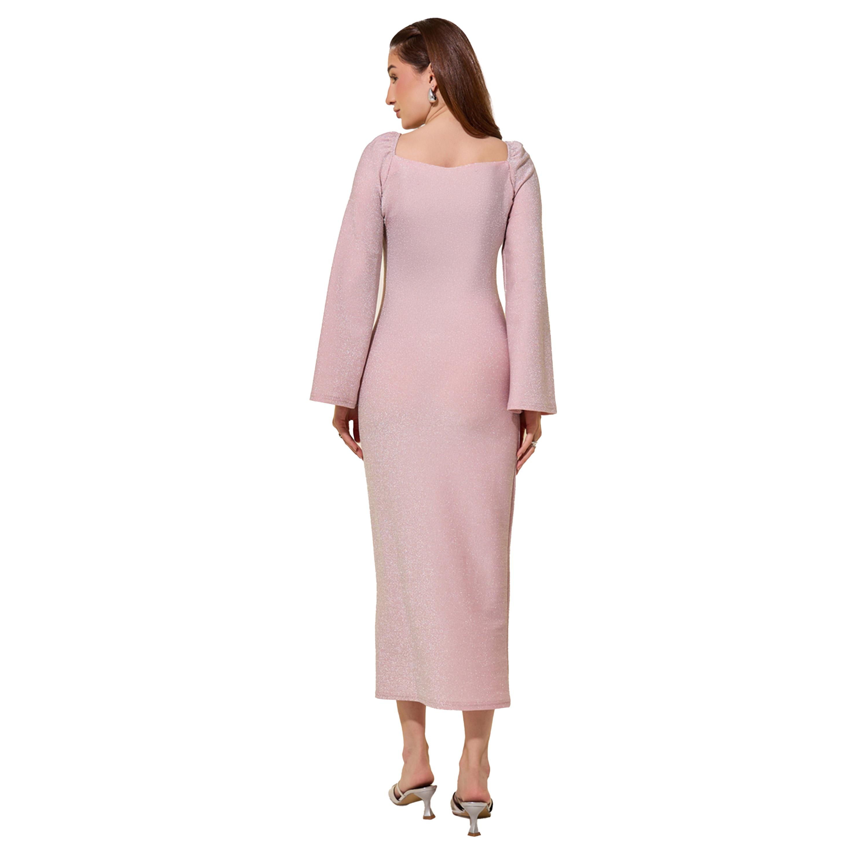 فستان ميدي بحافة واسعة وأكمام جرس-women-clothing-dresses-image-5