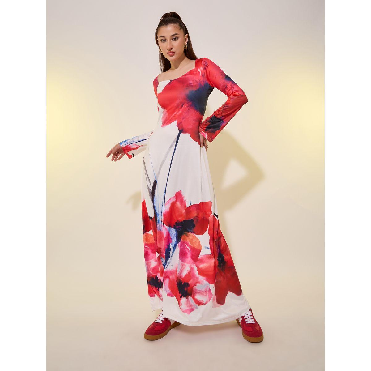 Styli Floral Print Long Sleeves A-Line Maxi Dress-women-clothing-dresses-image-2