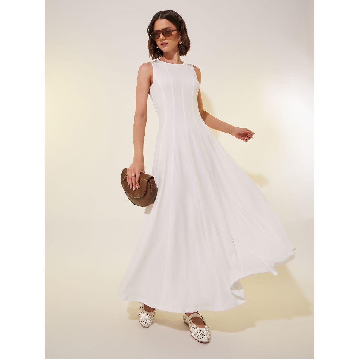 Styli Solid Sleeveless A-Line Maxi Dress-women-clothing-dresses-image-1