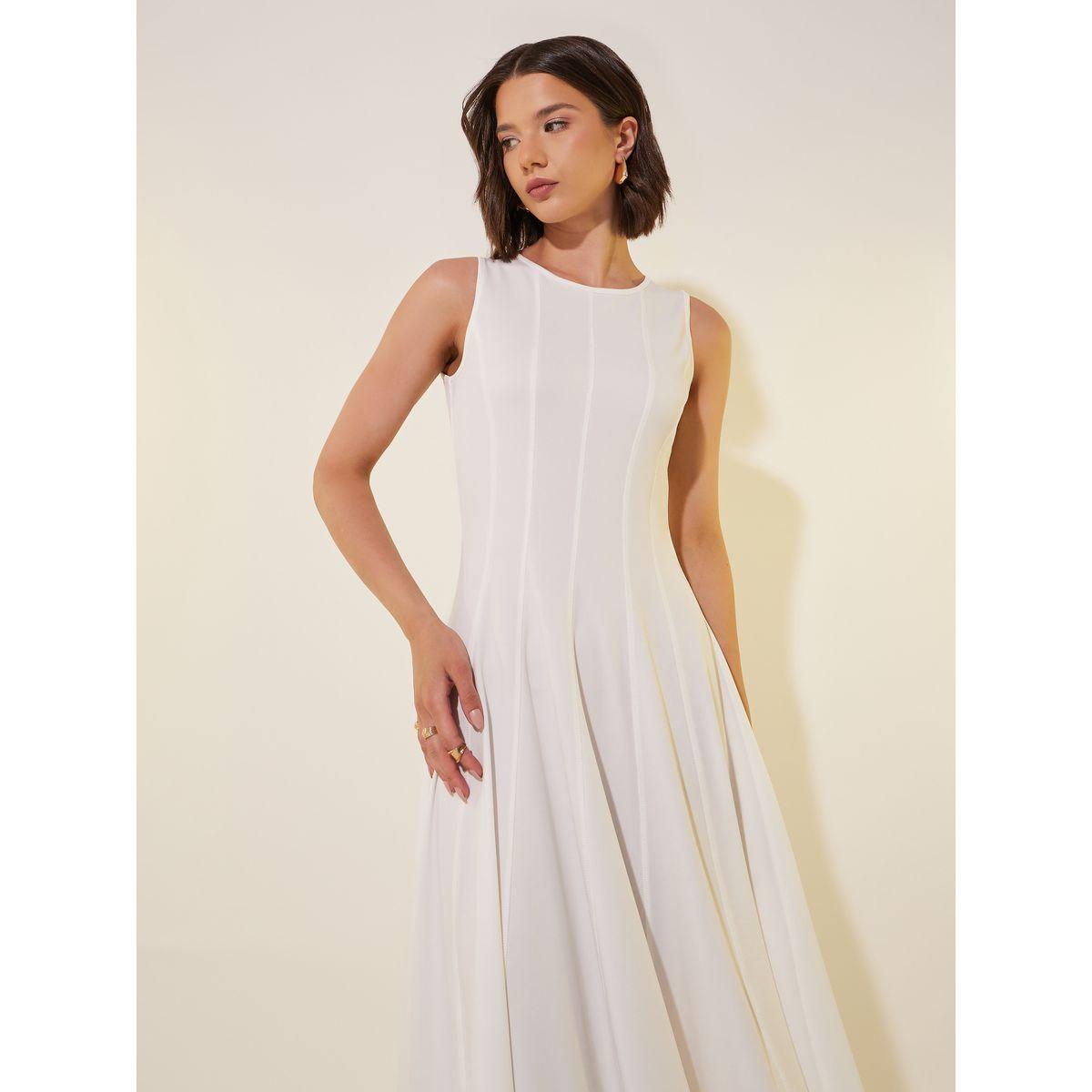 Styli Solid Sleeveless A-Line Maxi Dress-women-clothing-dresses-image-3