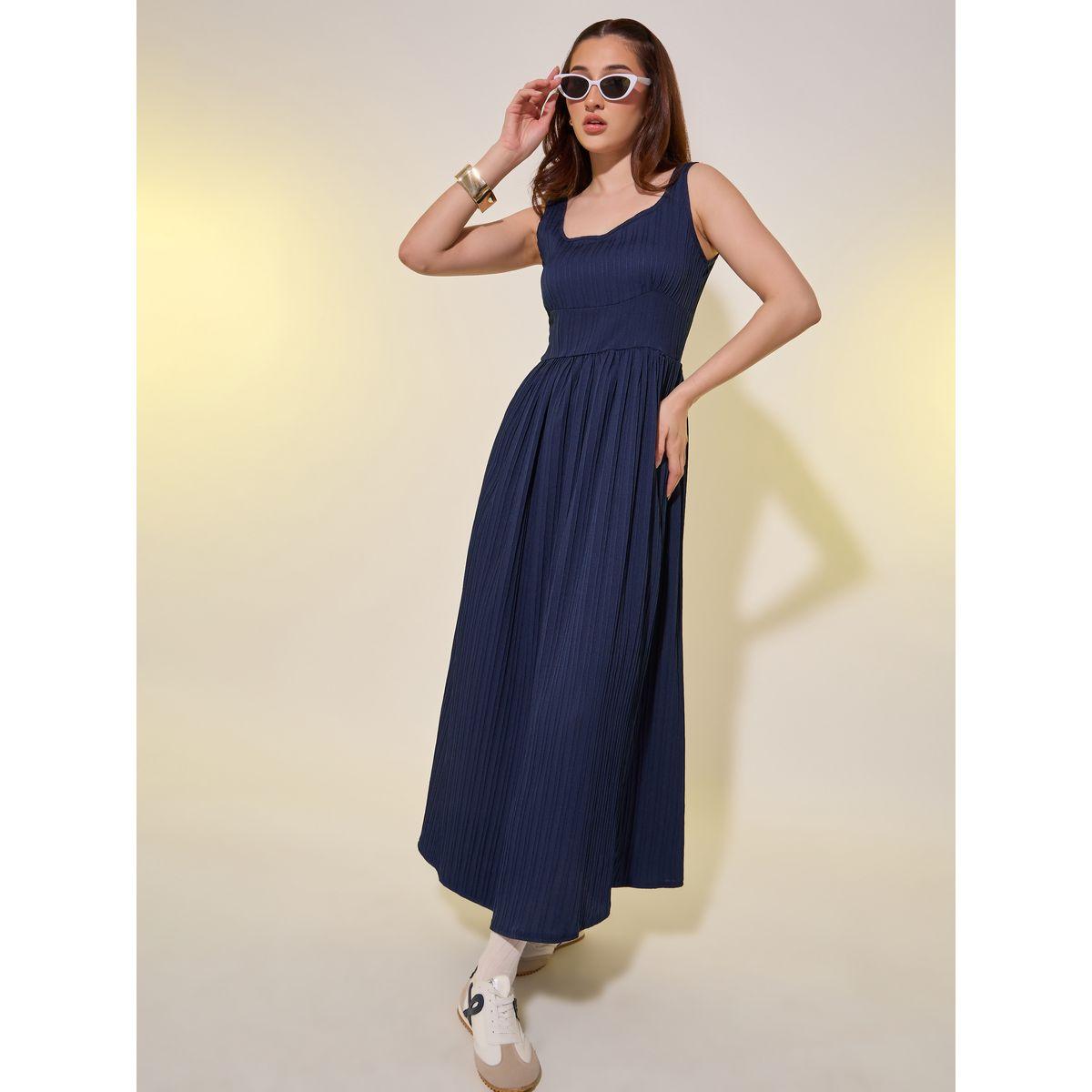 Styli Textured Sleeveless A-Line Midi Dress-women-clothing-dresses-image-2