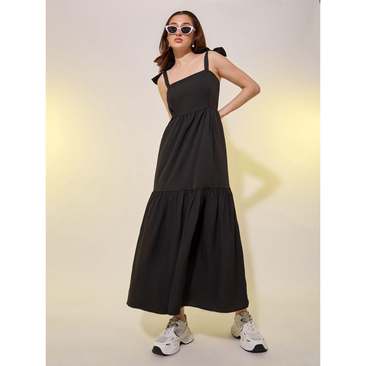 فستان ميدي سادة بحمالات وحافة واسعة-women-clothing-dresses-image-2