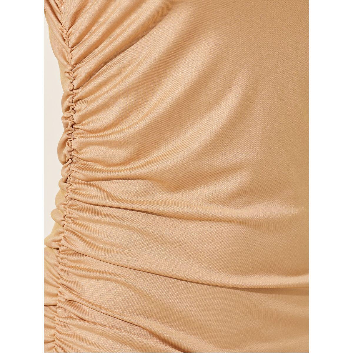 Styli Solid Sleeveless Ruched Waist A-Line Midi Dress-women-clothing-dresses-image-4