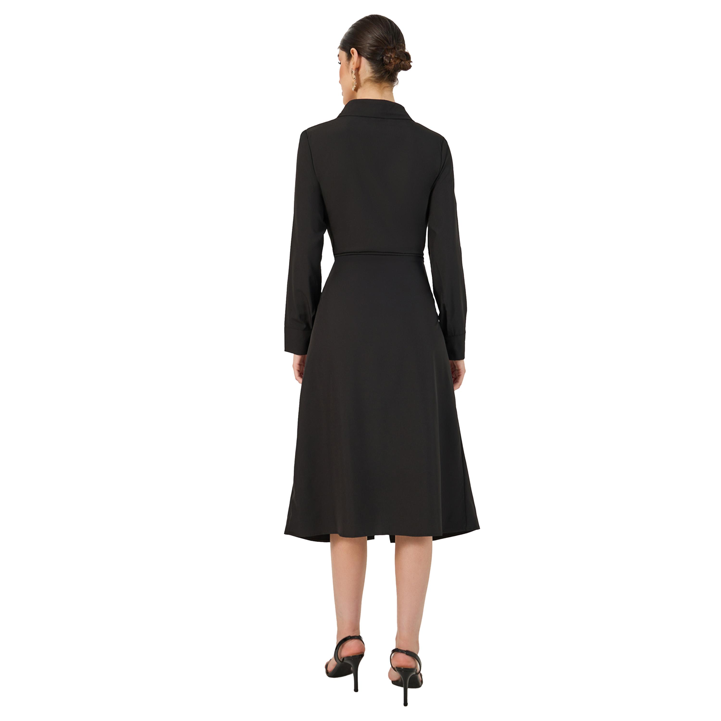 ستايلي - فستان متوسط الطول بأكمام طويلة وقميص-women-clothing-dresses-image-5