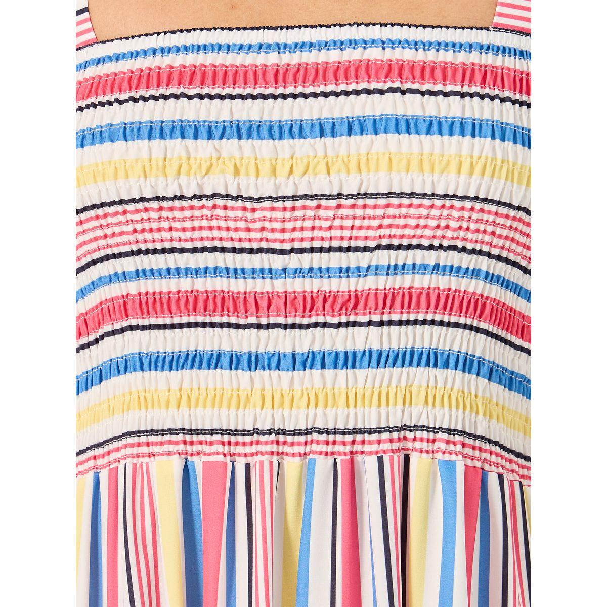 Styli Striped Shirred Tiered Midi Dress-women-clothing-dresses-image-5