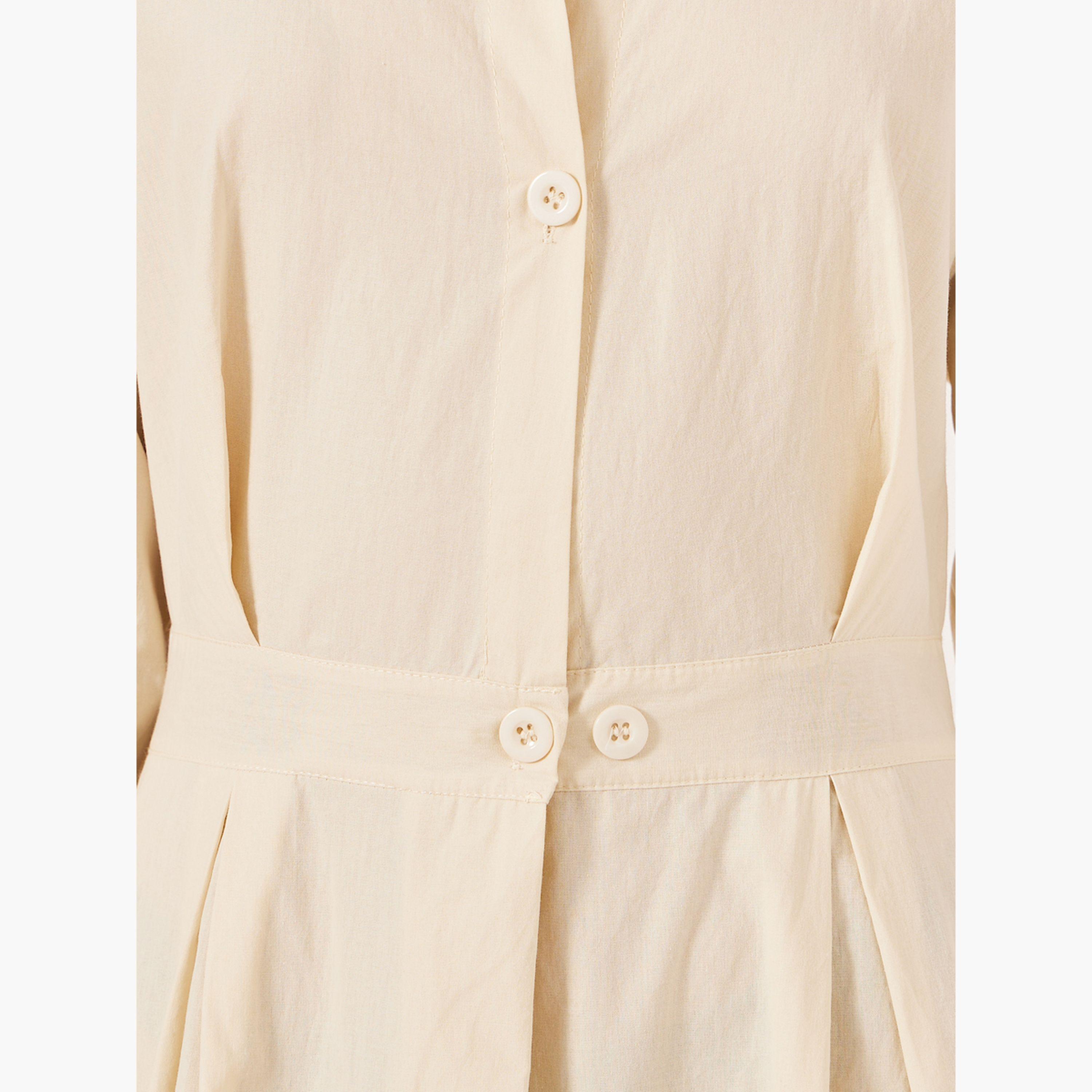 ستايلي - فستان ماكسي بأكمام طويلة وثنيات-women-clothing-dresses-image-4