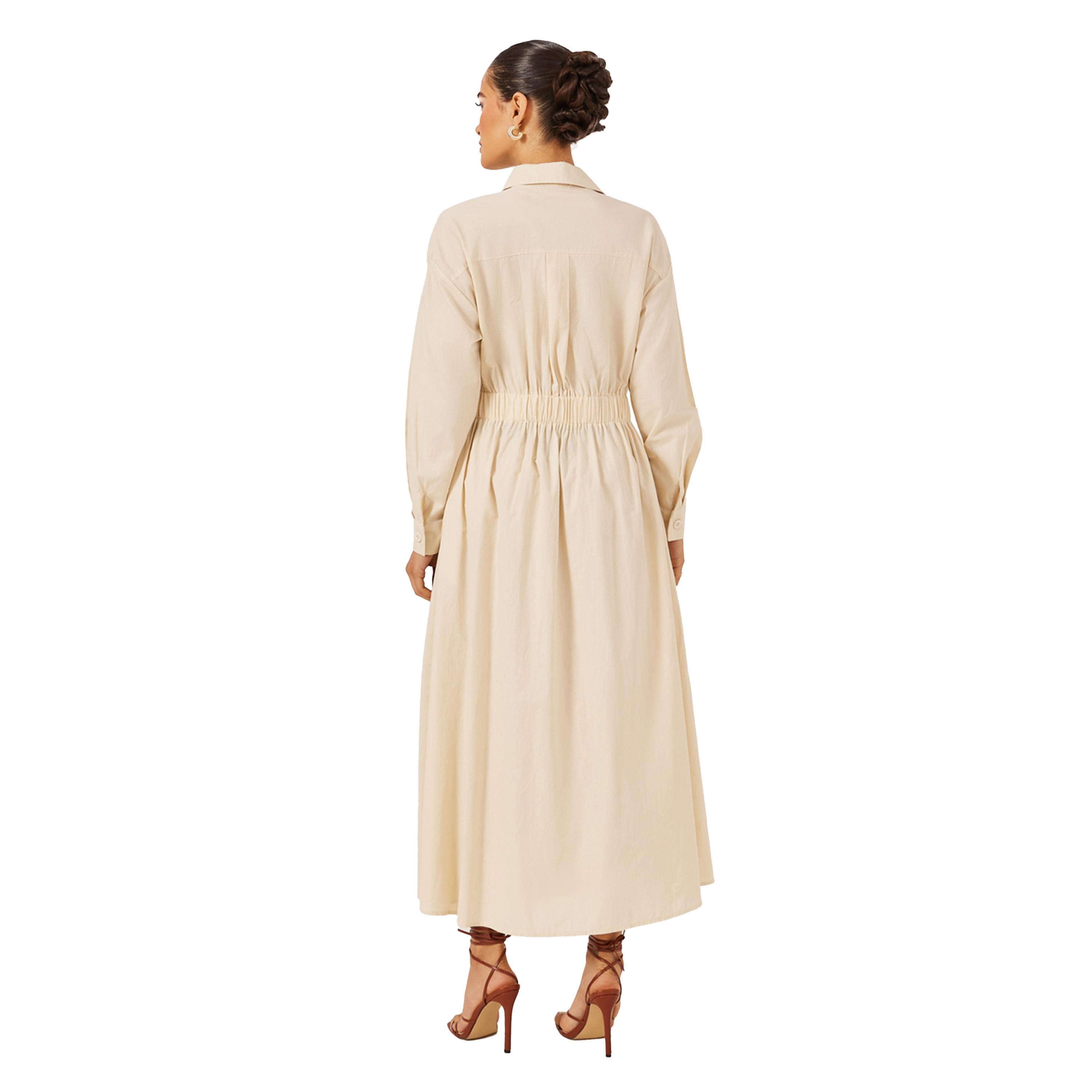 ستايلي - فستان ماكسي بأكمام طويلة وثنيات-women-clothing-dresses-image-5