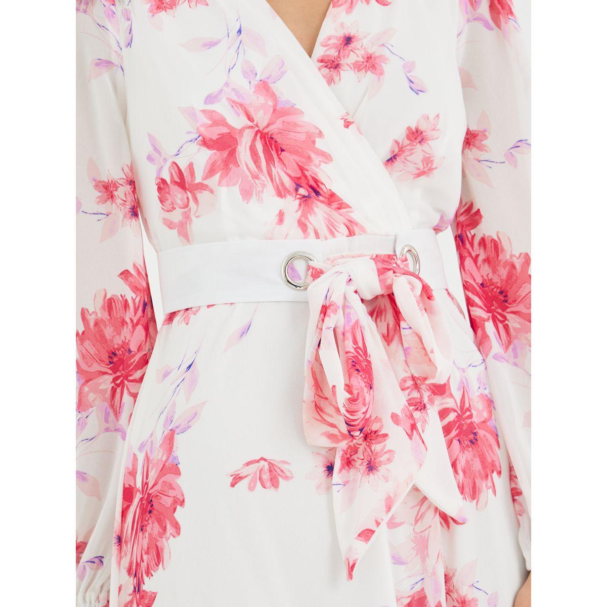 Styli Floral Print V Neck Chiffon A-Line Maxi Dress-women-clothing-dresses-image-4