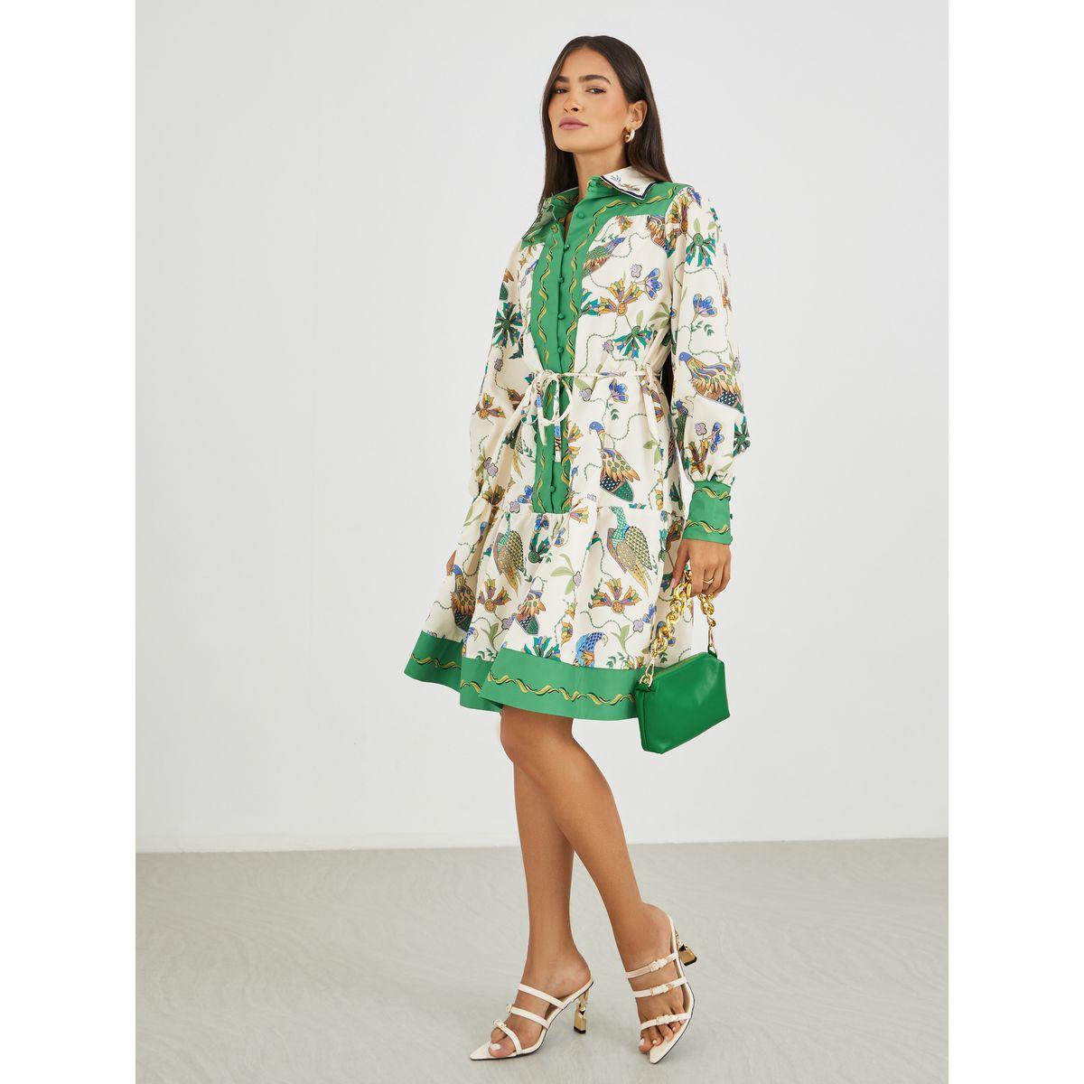 Styli Printed Long Sleeves Shirt Knee-Length Dress-women-clothing-dresses-image-3