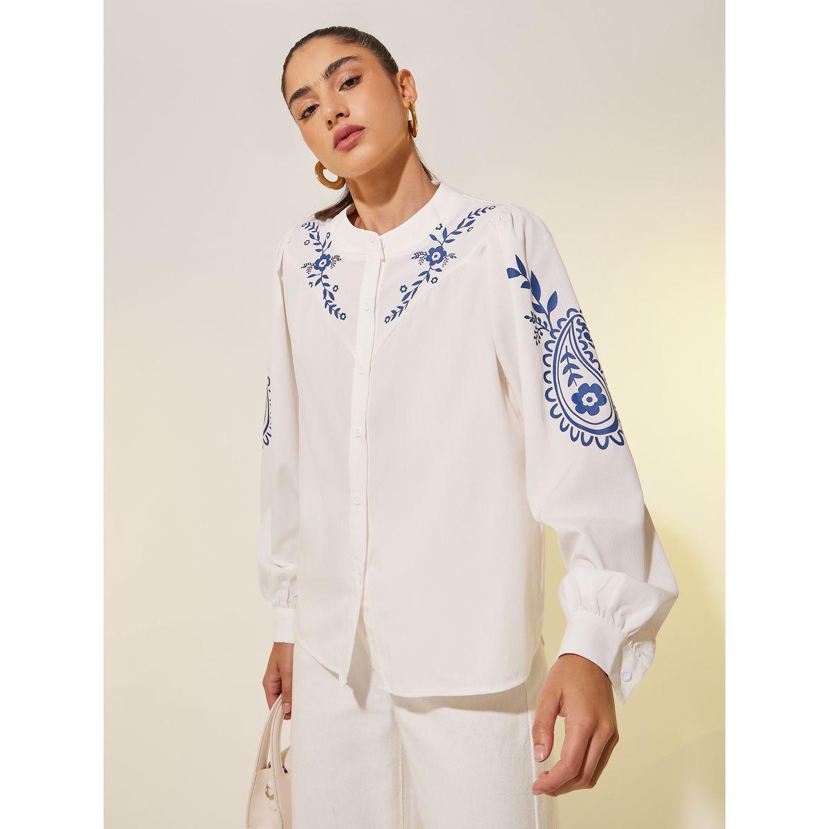 بلوزة بقصة عادية وأكمام طويلة-women-clothing-shirtsandblouses-shirts-image-3