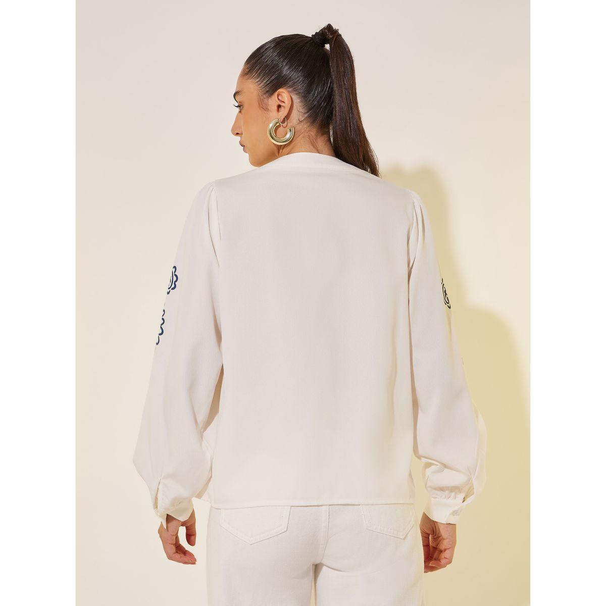 بلوزة بقصة عادية وأكمام طويلة-women-clothing-shirtsandblouses-shirts-image-5