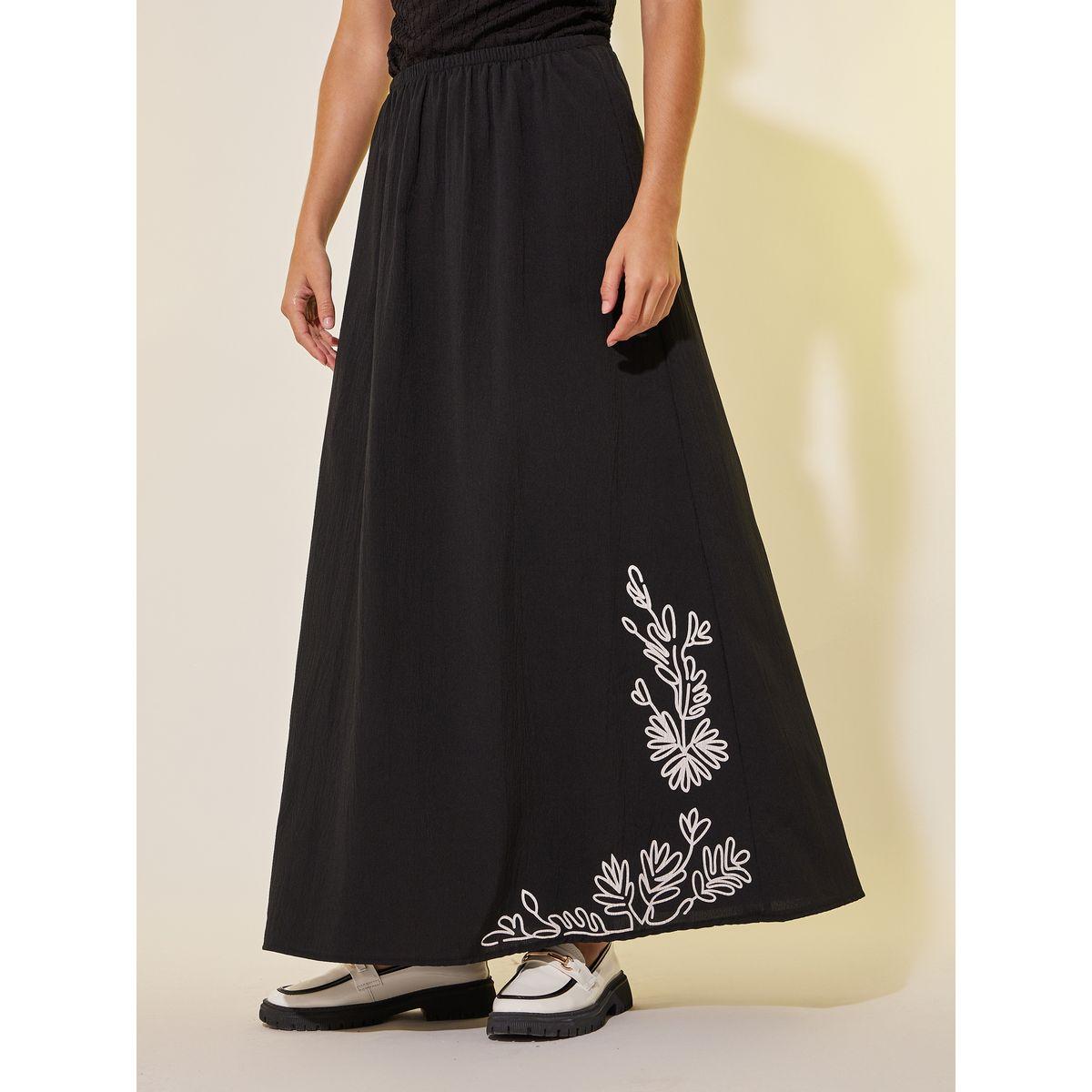 Styli Hem Graphic Print A-Line Maxi Skirt-women-clothing-bottoms-skirts-image-2