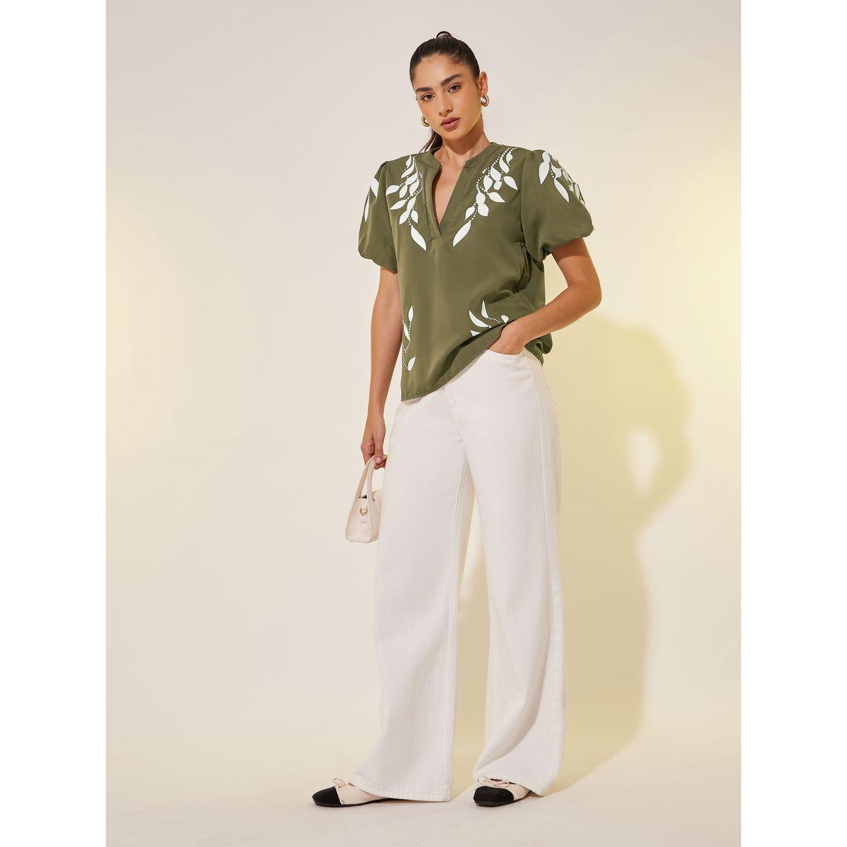Styli Graphic Print Puff Sleeves Blouse-women-clothing-shirtsandblouses-blouses-image-2