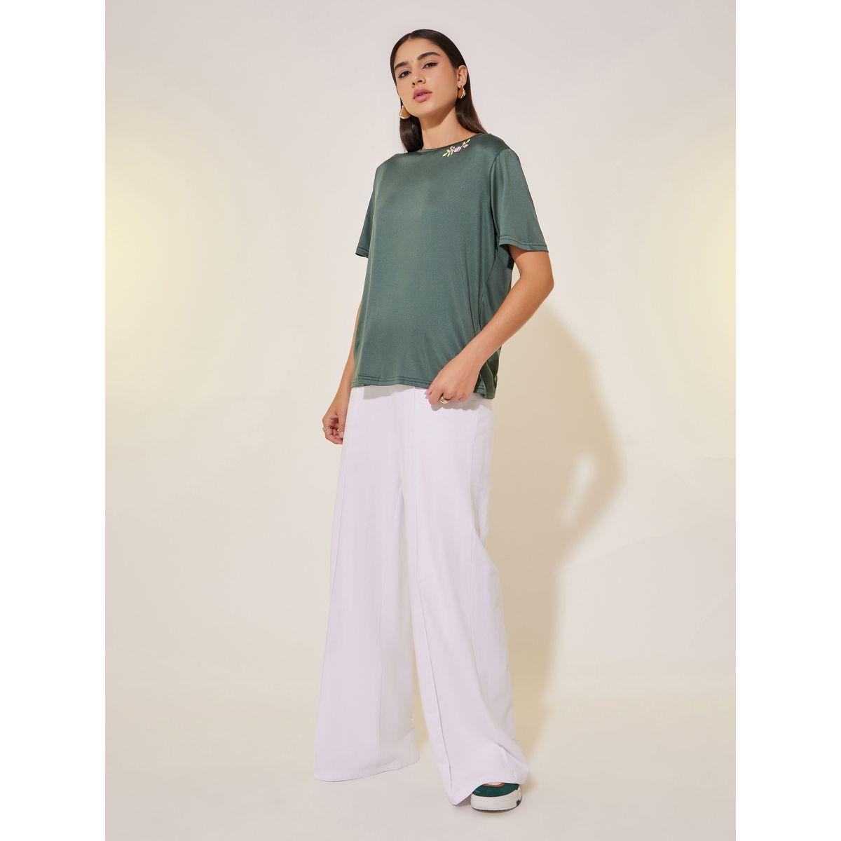 Styli  Embroidered Round Neck T-Shirt-women-clothing-tshirts-image-2