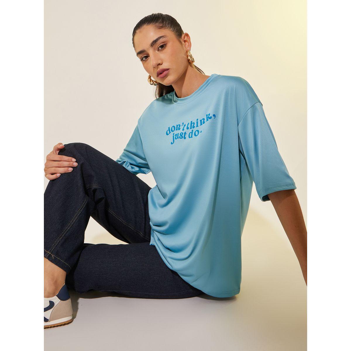 Styli Slogan Print Round Neck Regular Fit T-Shirt-women-clothing-tshirts-image-1