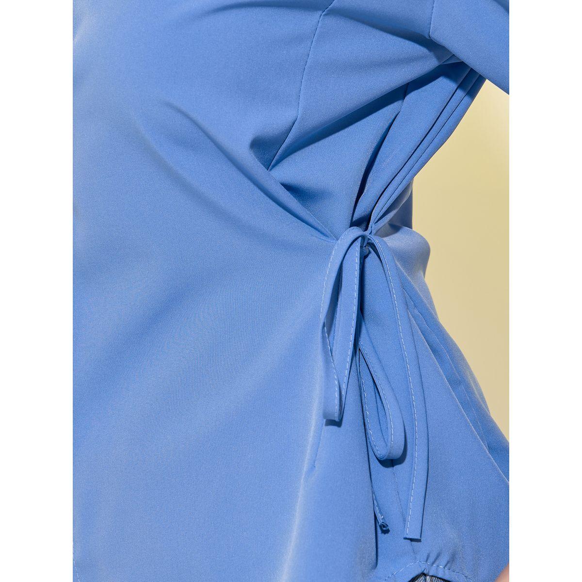 Styli Solid Side Waist Drawstring Regular Fit Shirt-women-clothing-shirtsandblouses-shirts-image-3