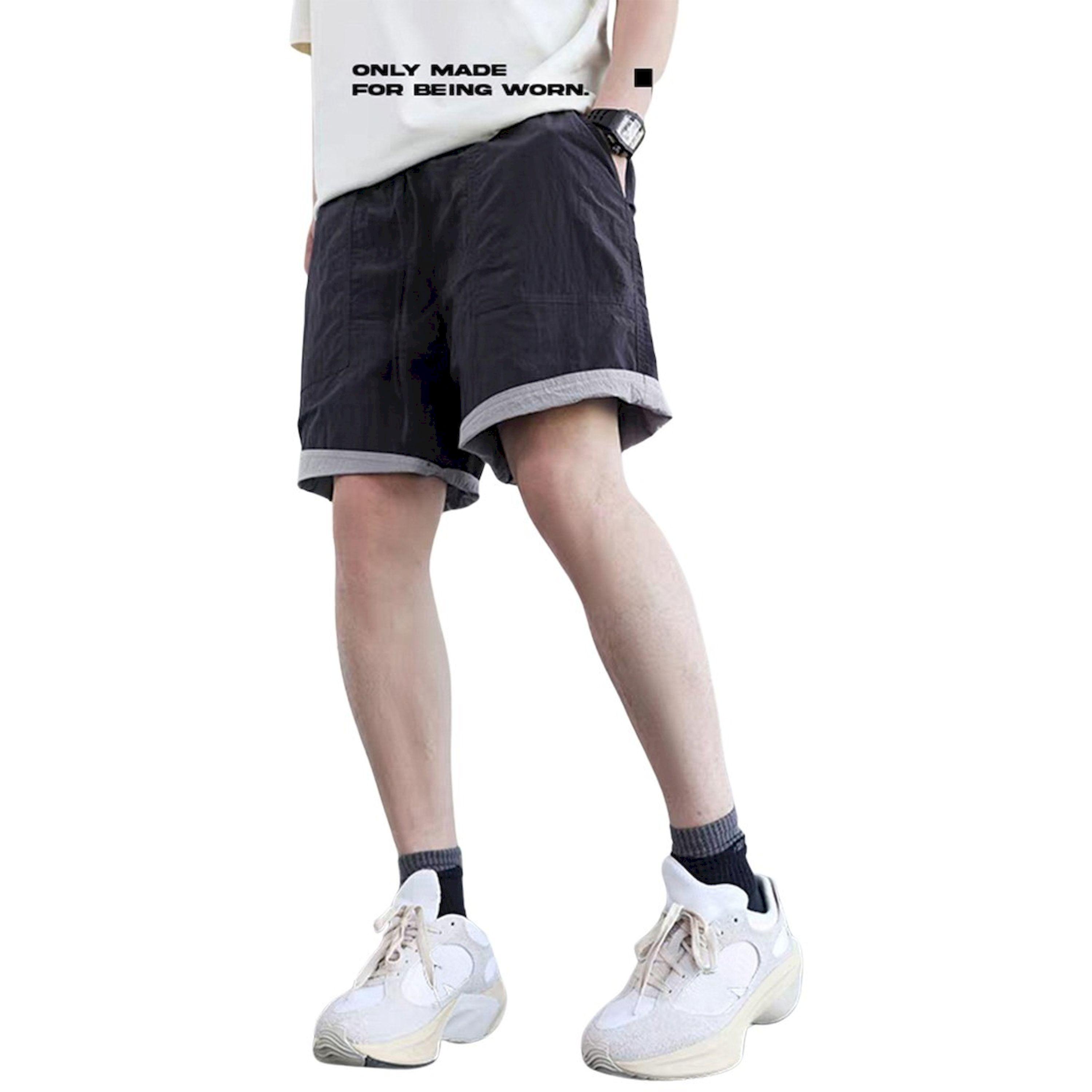 Styli Loose Fit Contrast Trim Shorts with Drawstring-men-clothing-bottoms-shorts-image-1
