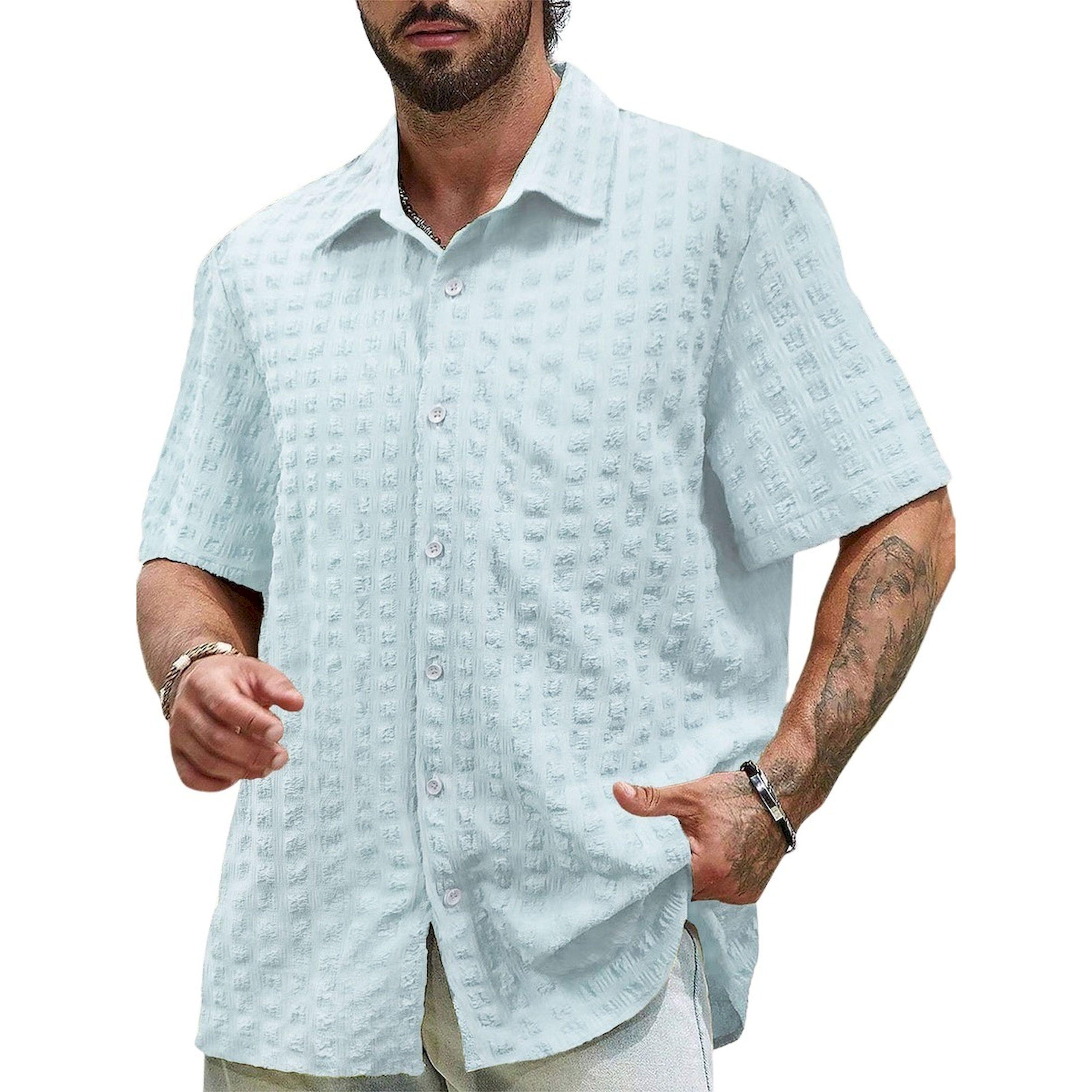 ستايلي -  قميص بأكمام قصيرة وأزرار وملمس مميز-men-clothing-shirts-image-5