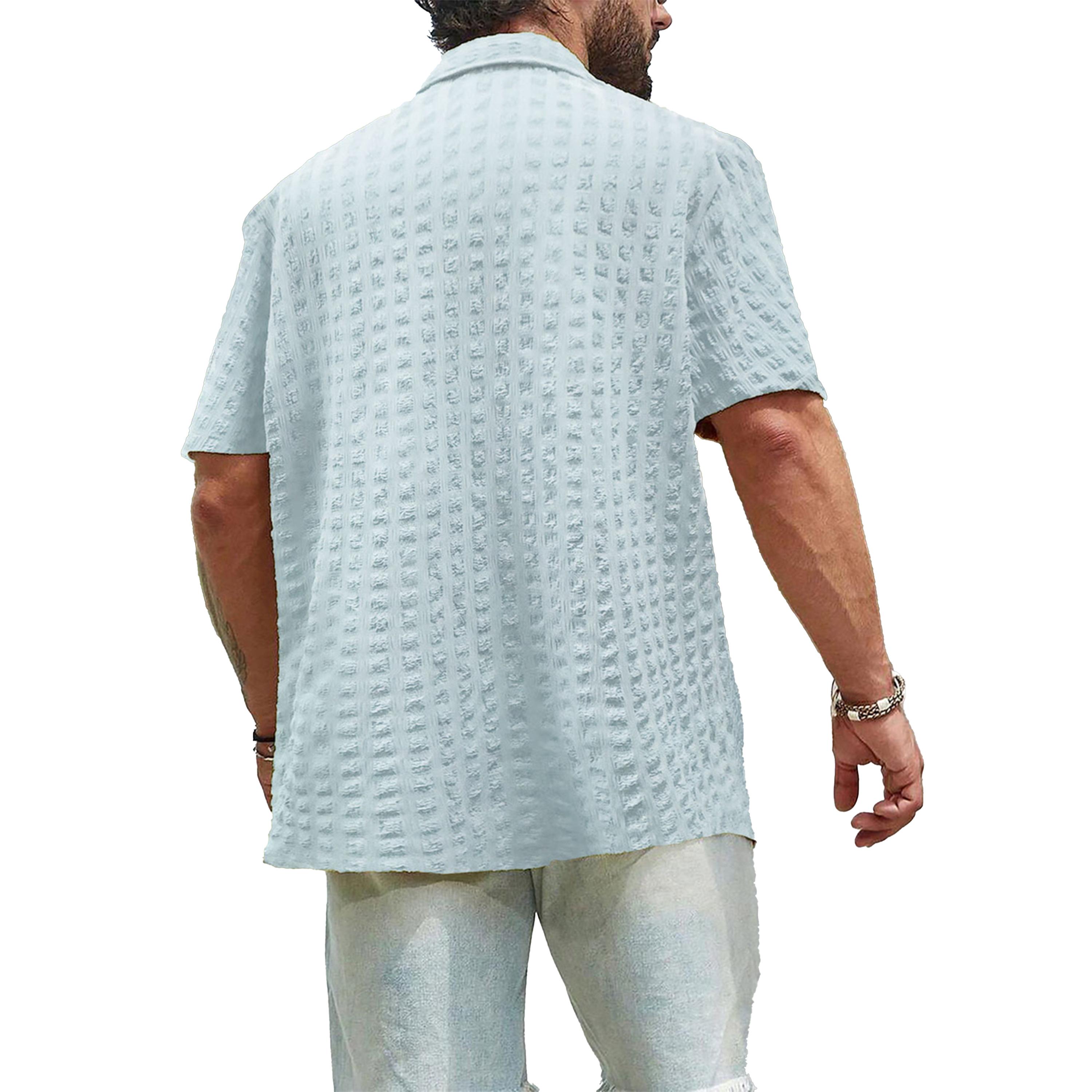 ستايلي -  قميص بأكمام قصيرة وأزرار وملمس مميز-men-clothing-shirts-image-4