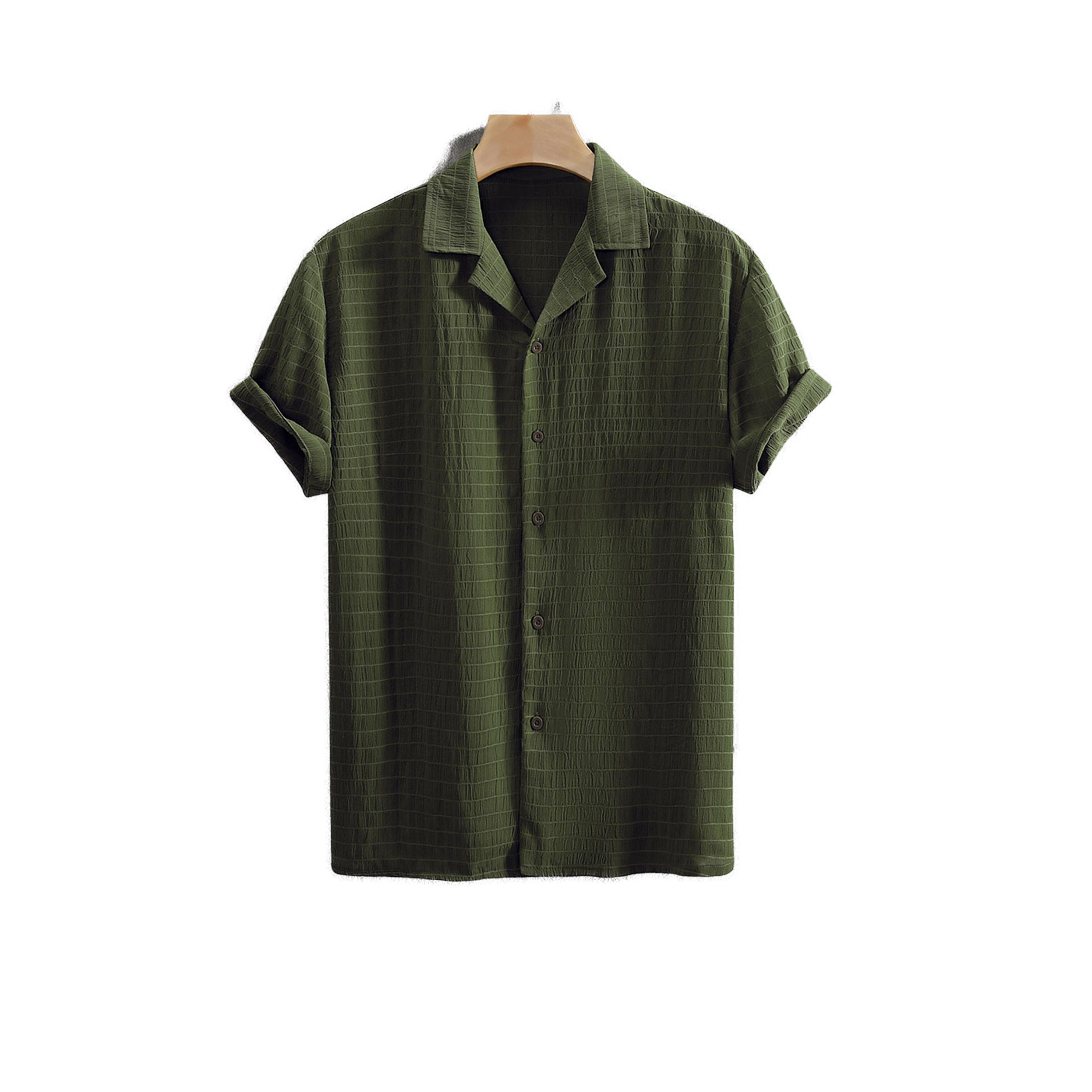 Styli Texture Short Sleeve Buttoned Shirt-men-clothing-shirts-image-1