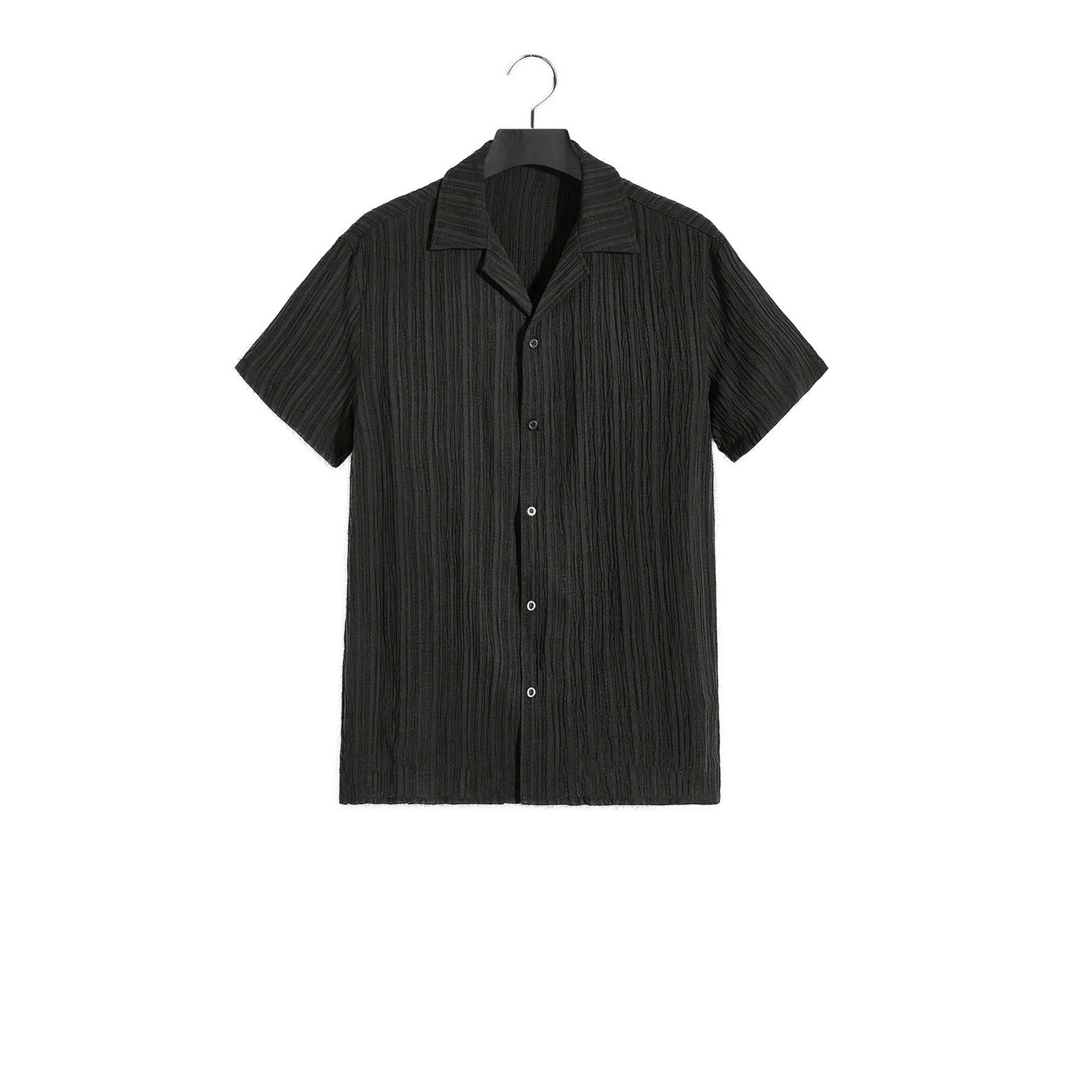 Styli Texture Short Sleeve Buttoned Shirt-men-clothing-shirts-image-1