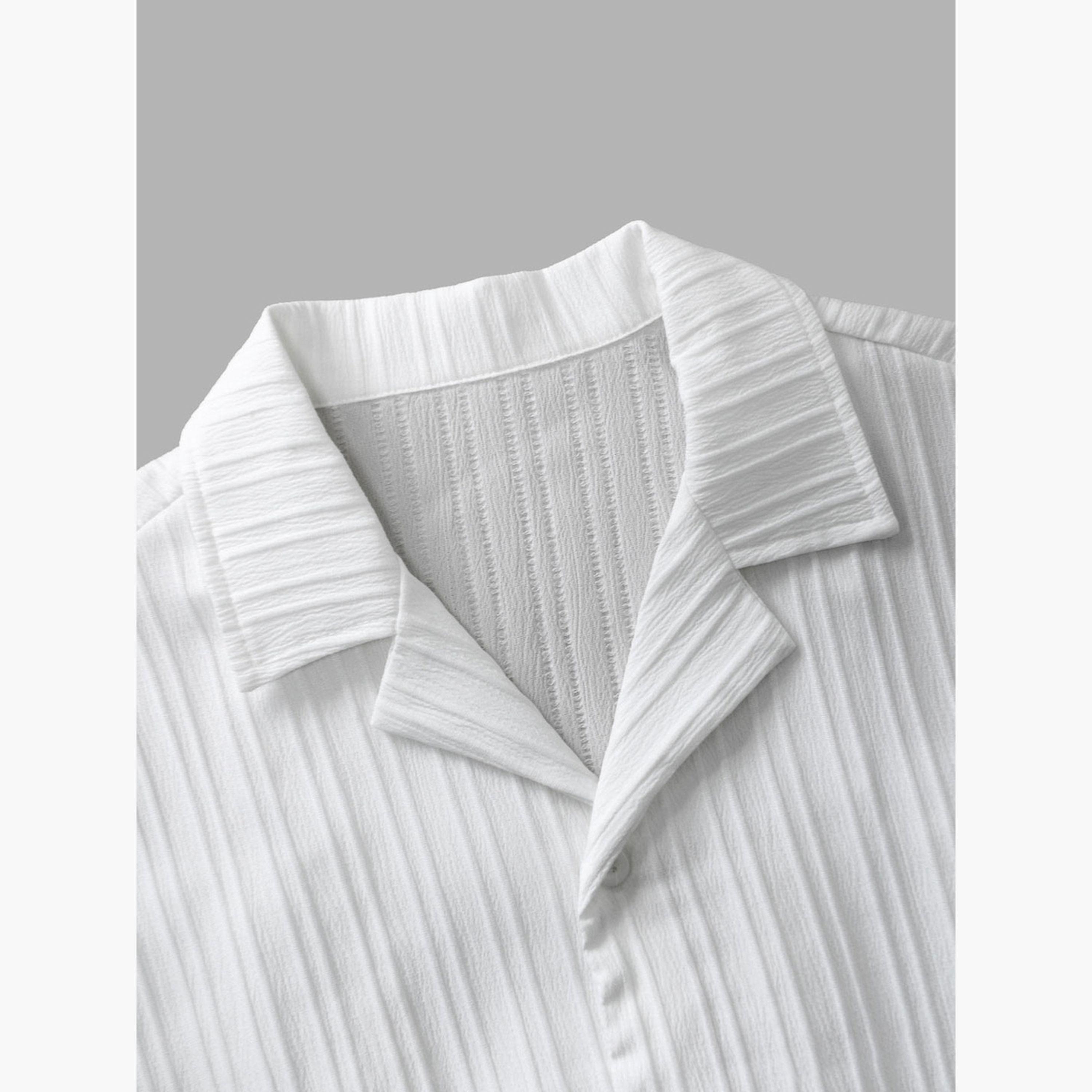 Take Two Texture Short Sleeve Buttoned Shirt-men-clothing-shirts-image-3