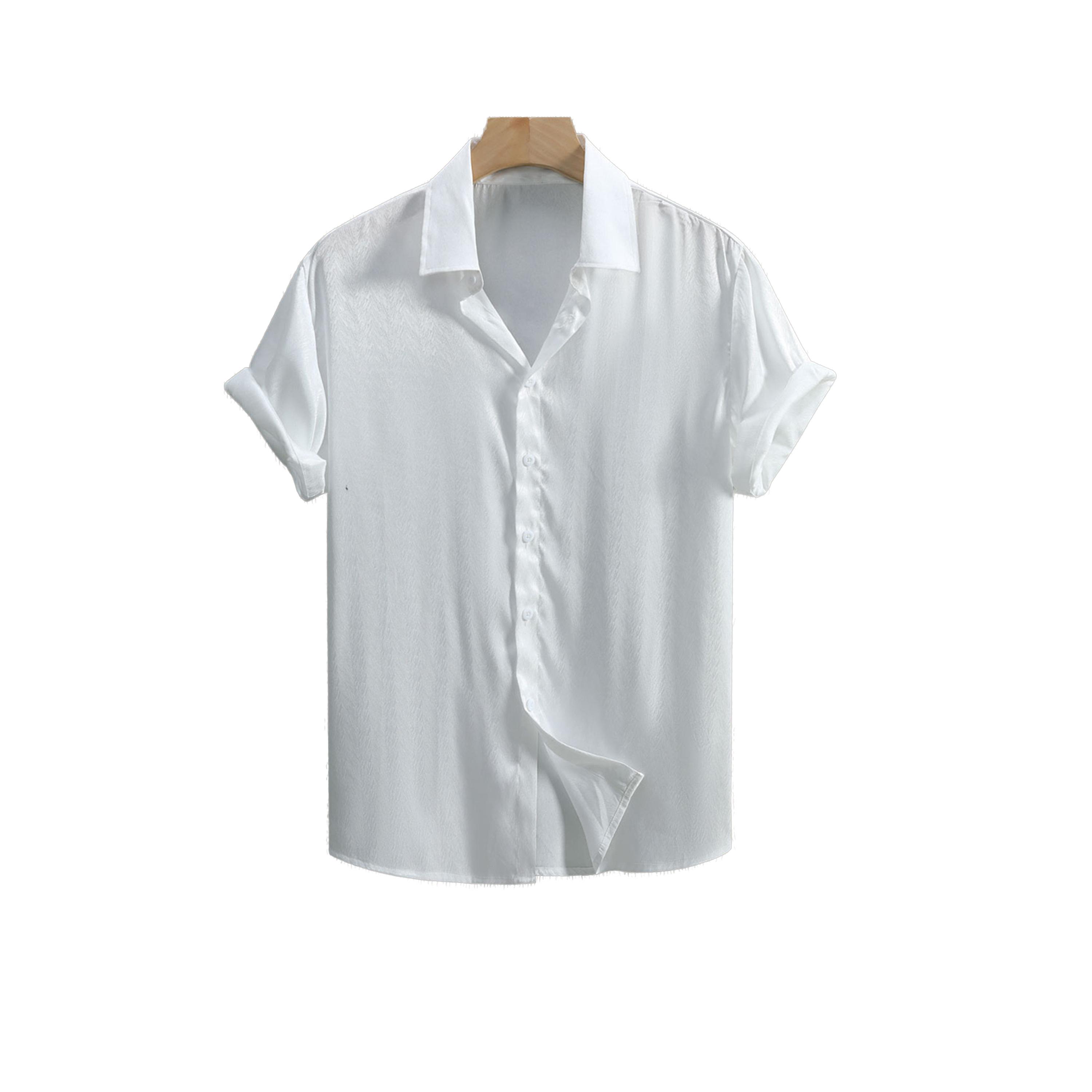Take Two Solid Short Sleeve Button Up Shirt-men-clothing-shirts-image-1